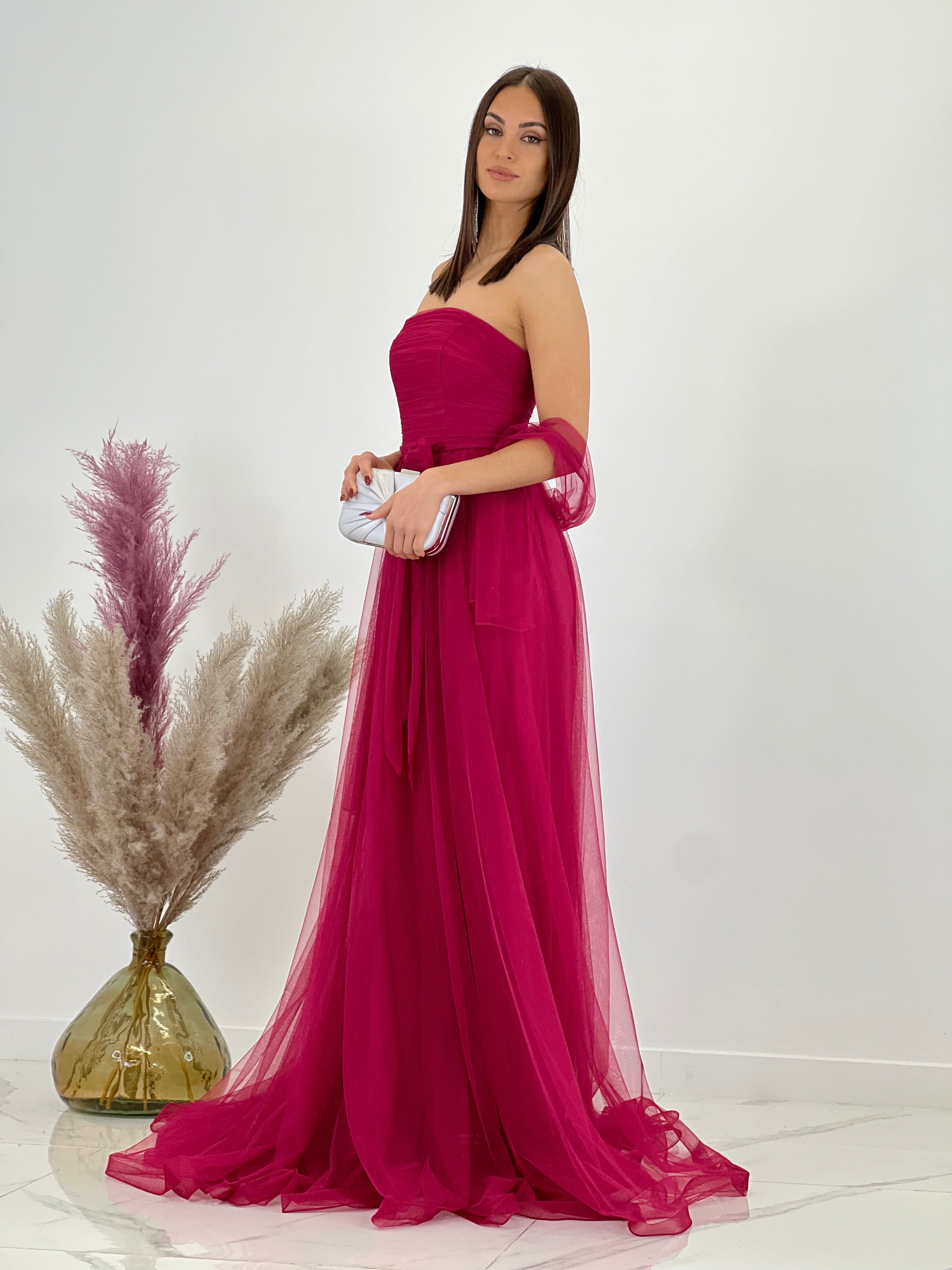 Vestido tul largo Valeria