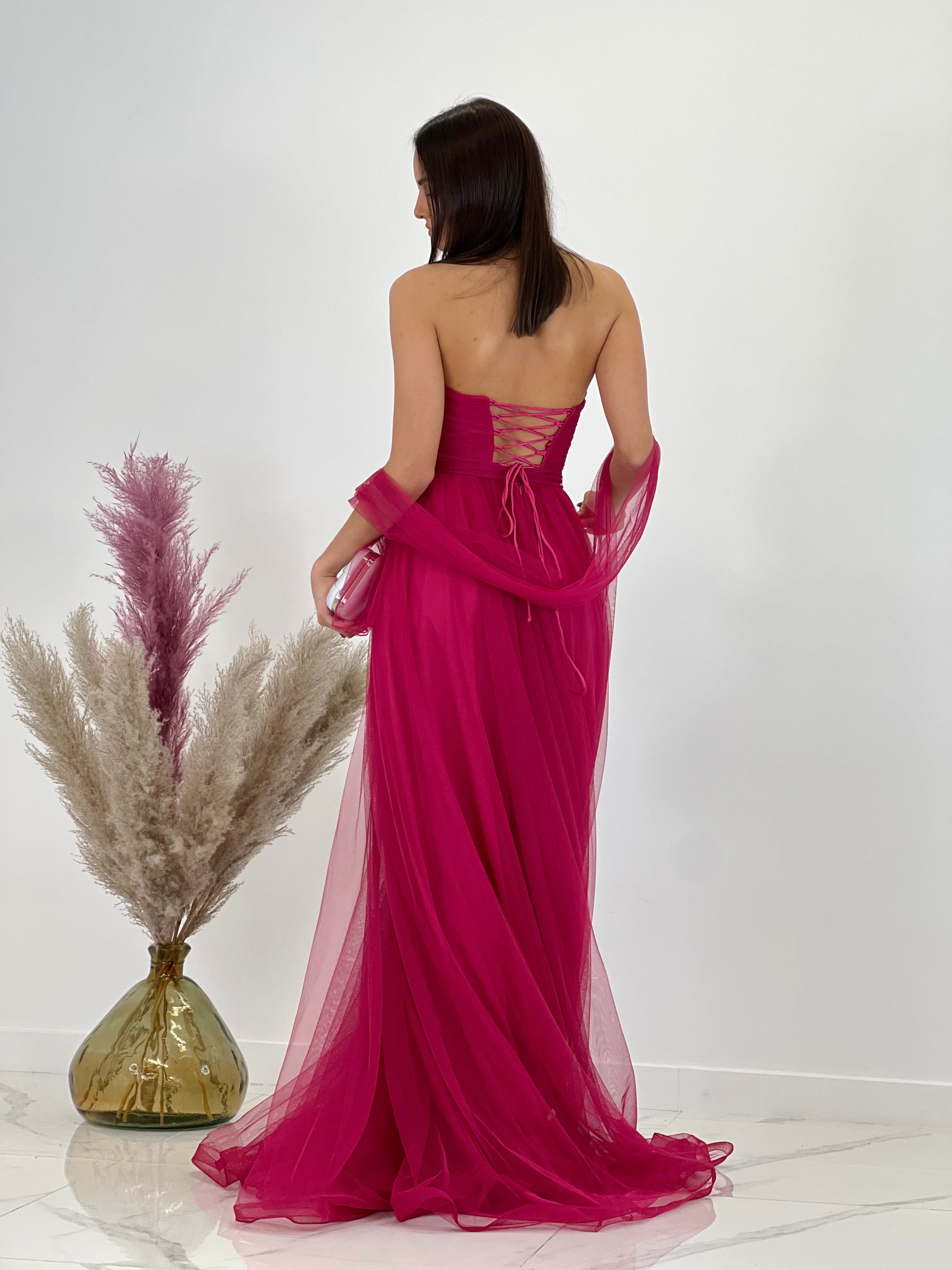 Vestido tul largo Valeria