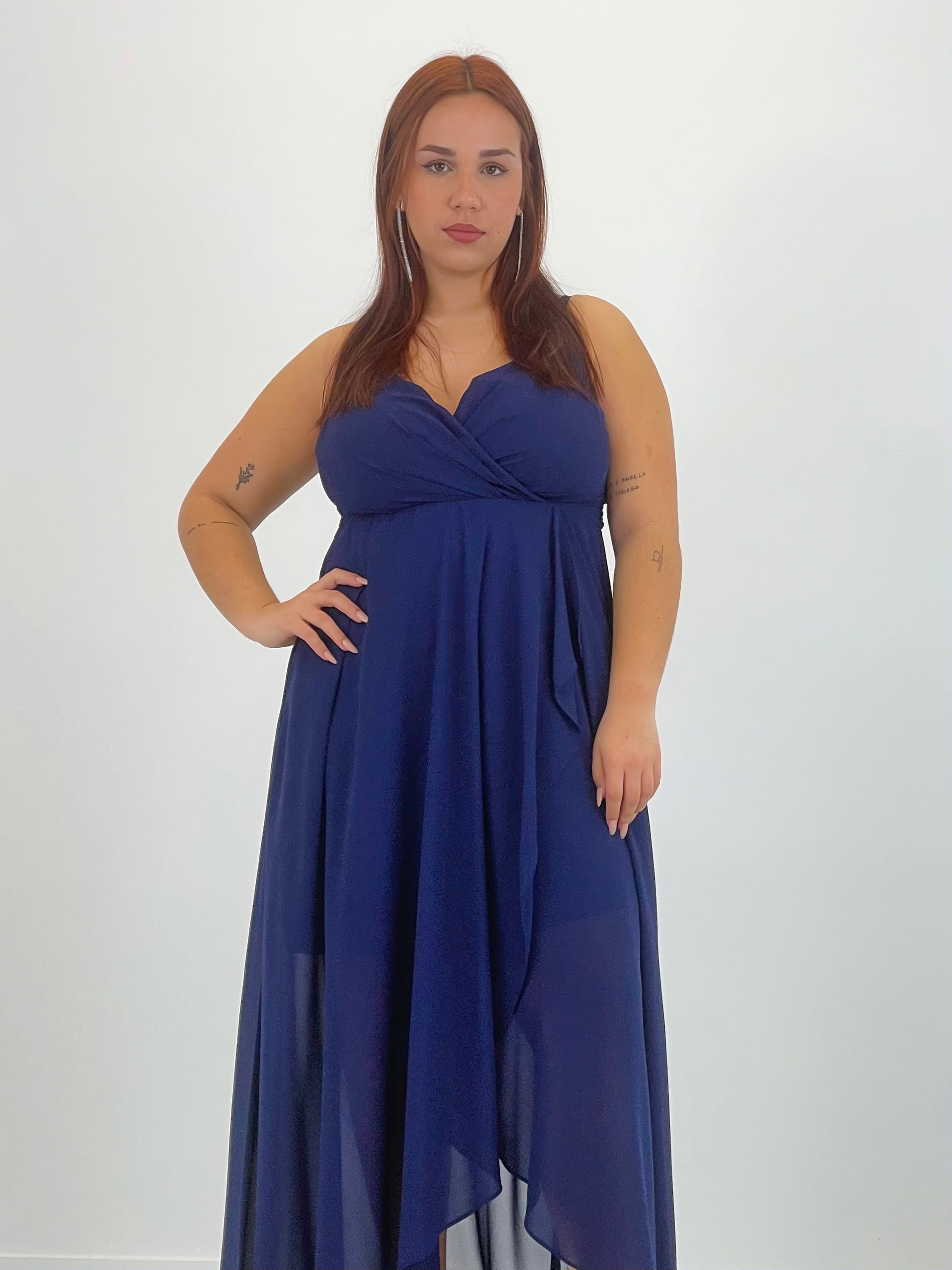 Vestido drapeado Flex Plus Size