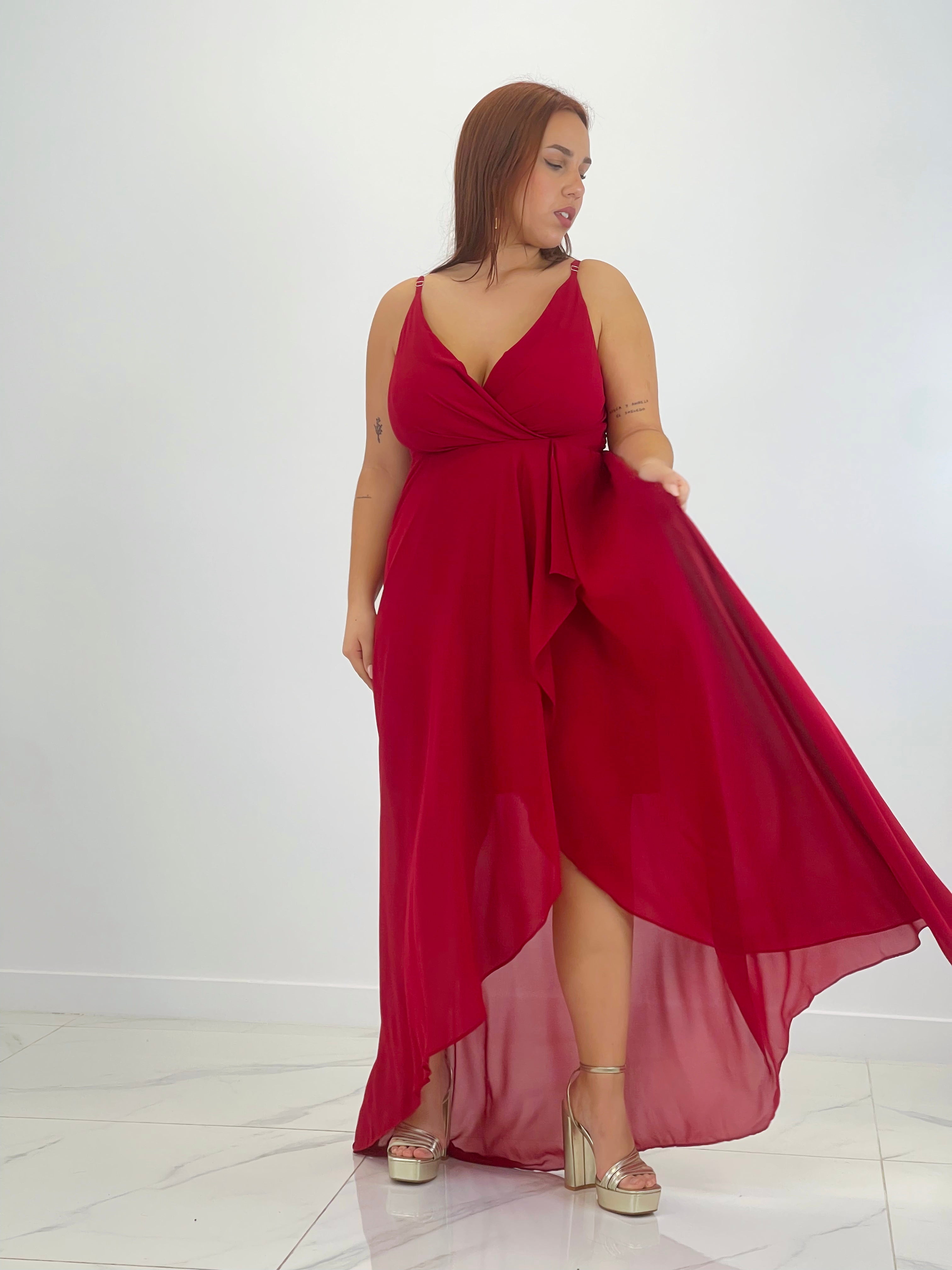 Vestido drapeado Flex Plus Size