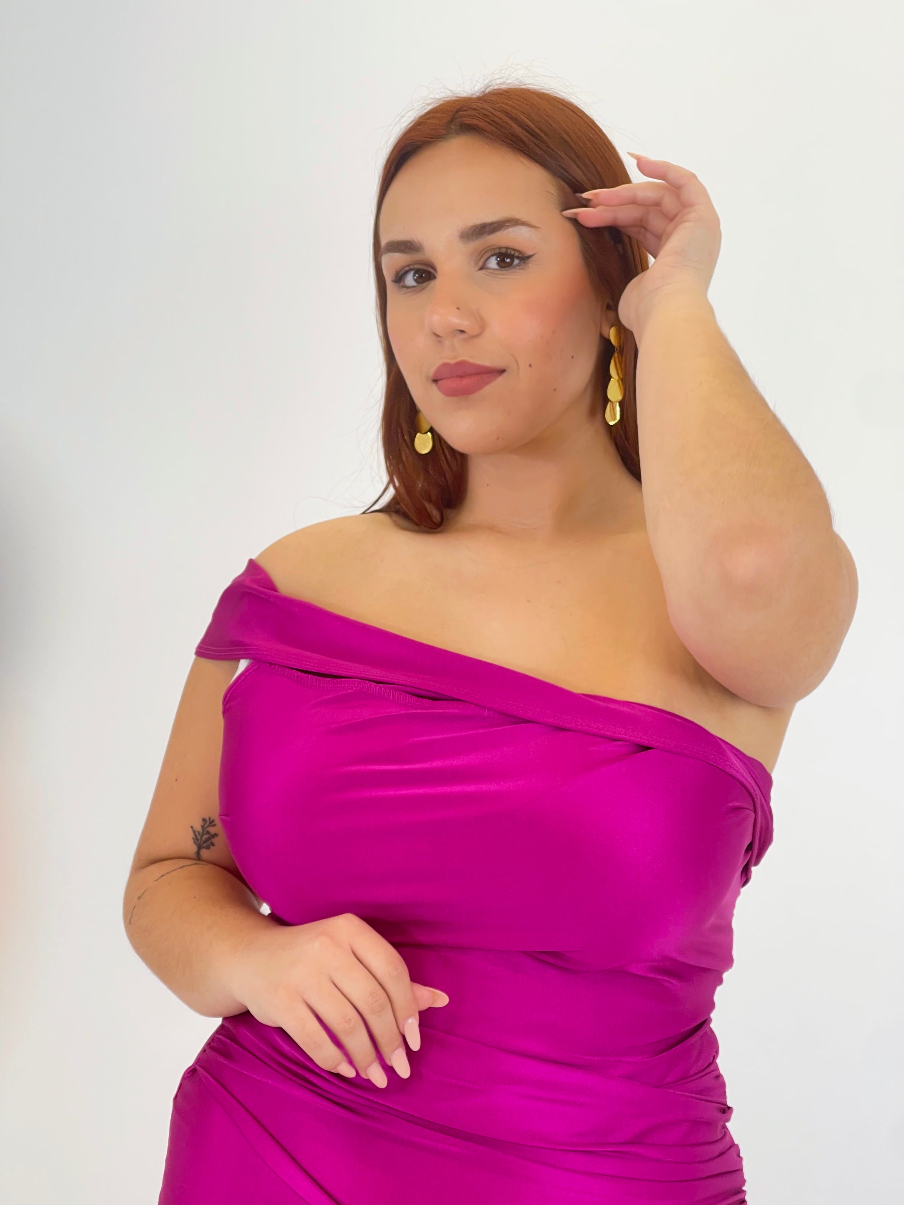 Vestido satinado Grace Plus size