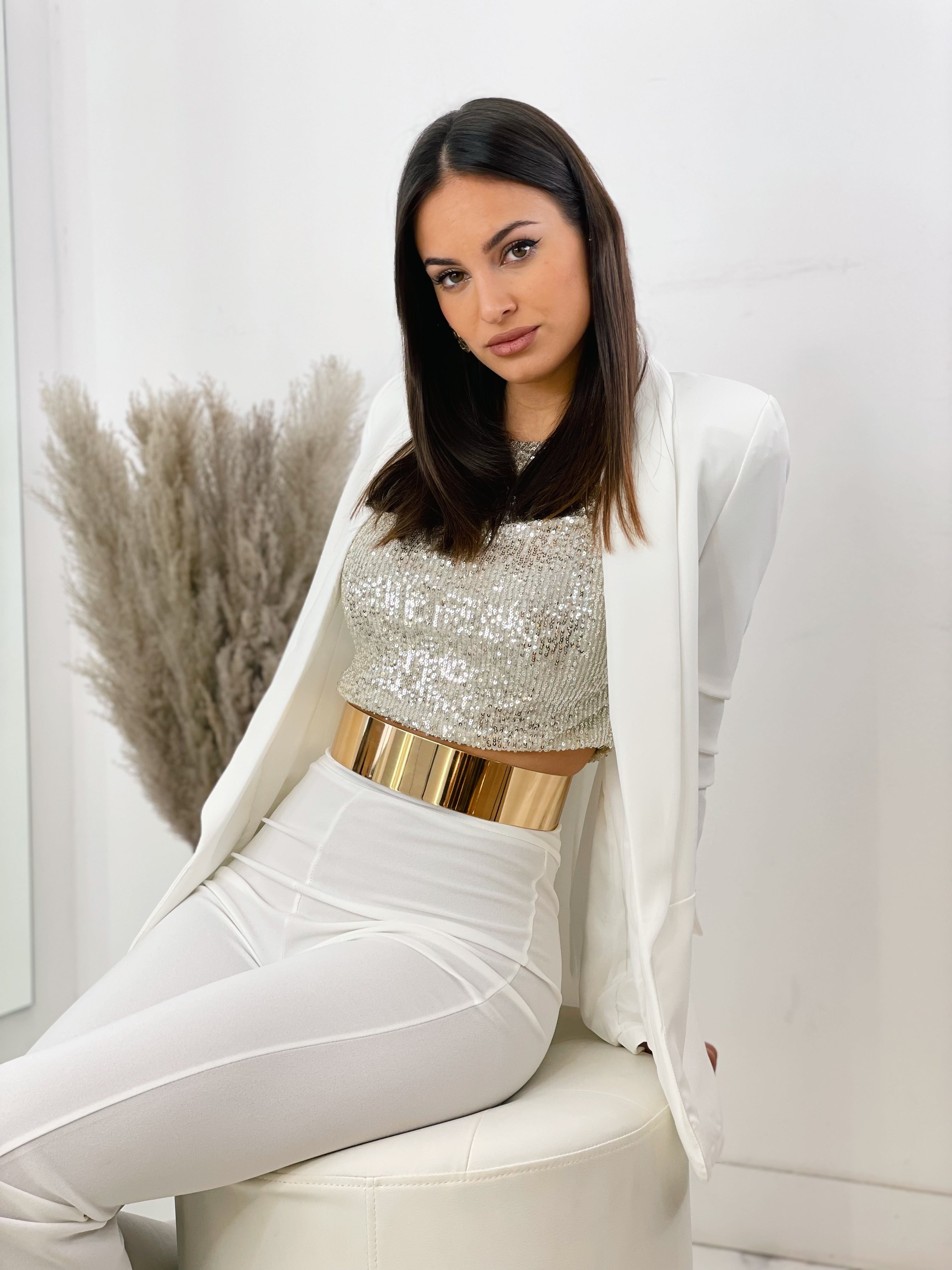 Cinturón metálico ancho dorado 5cm | Zebra&Maduixa