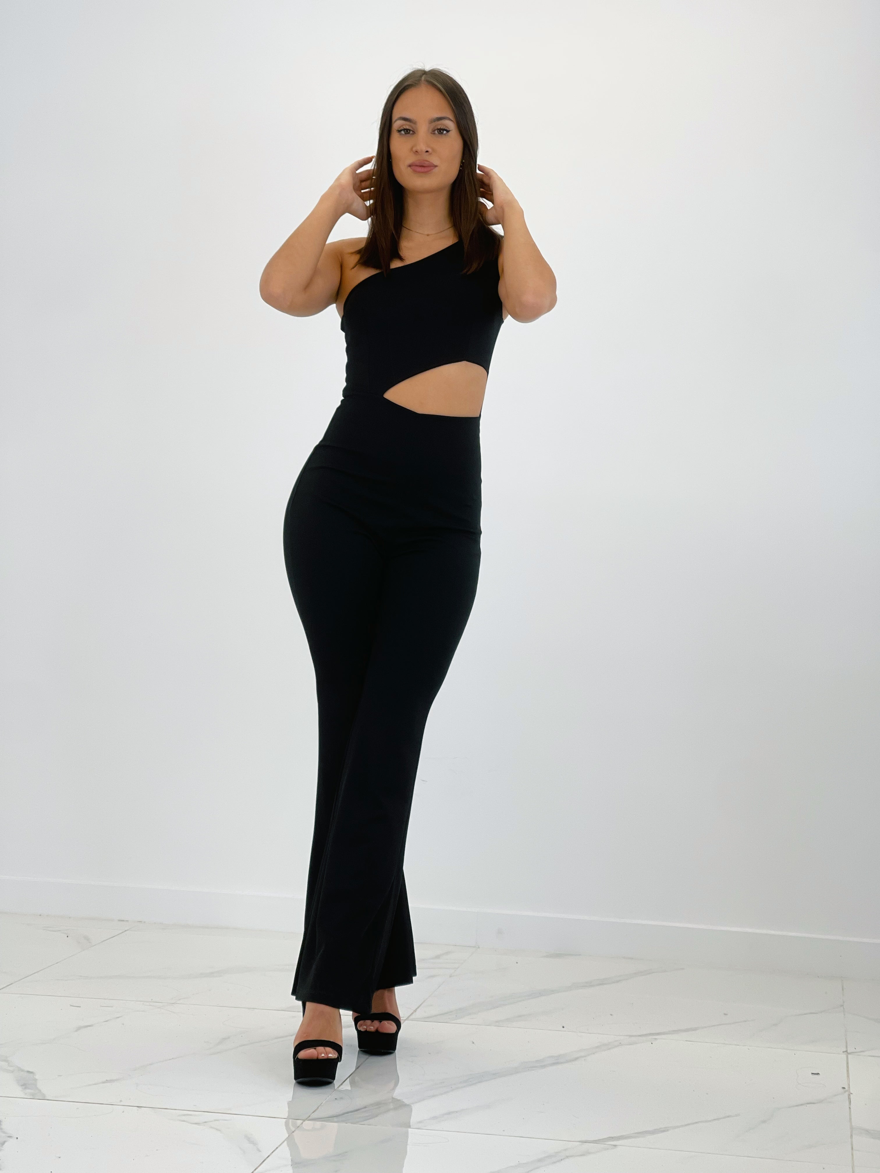 Asymmetrical cut out jumpsuit
