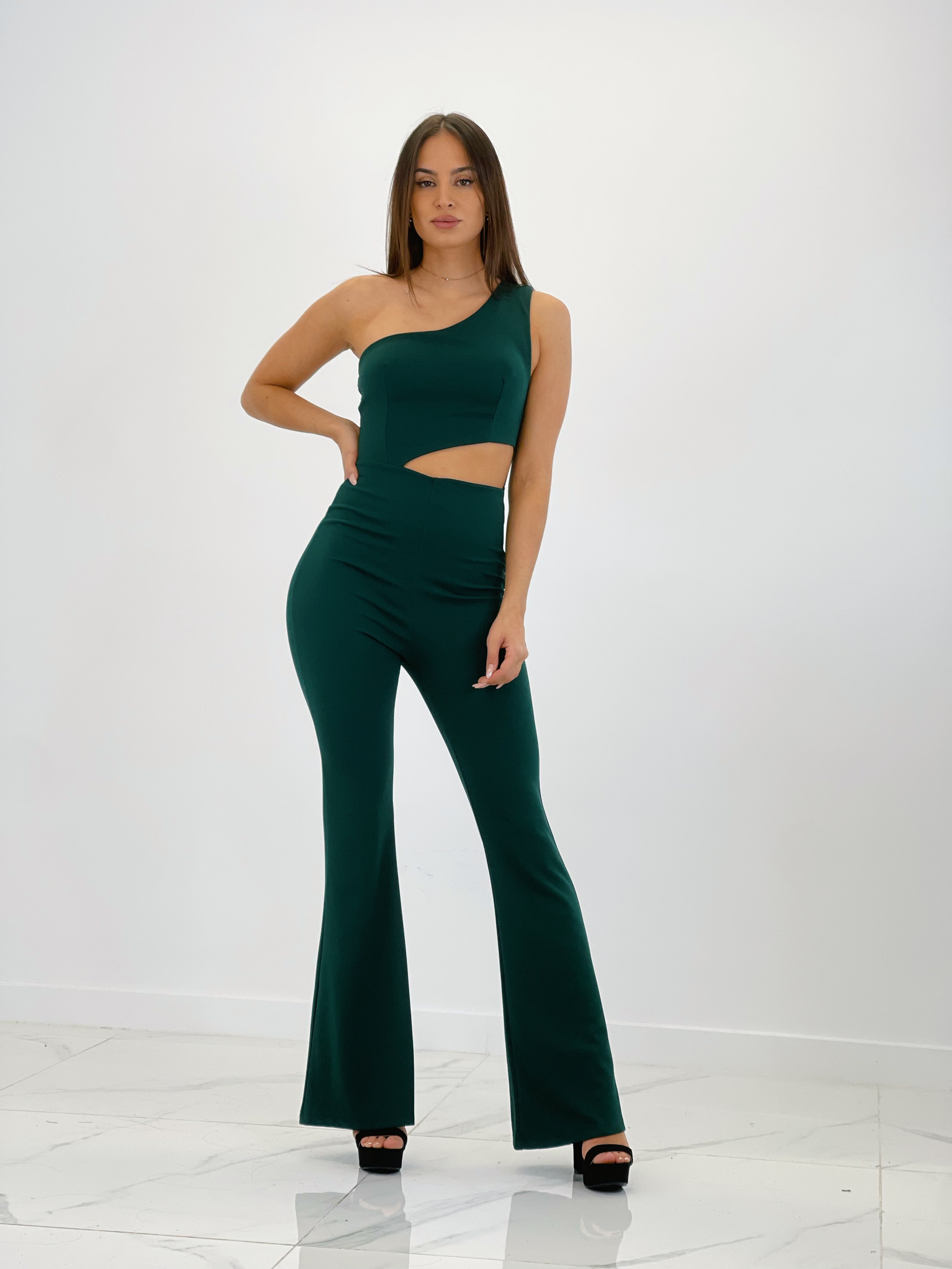 Asymmetrical cut out jumpsuit