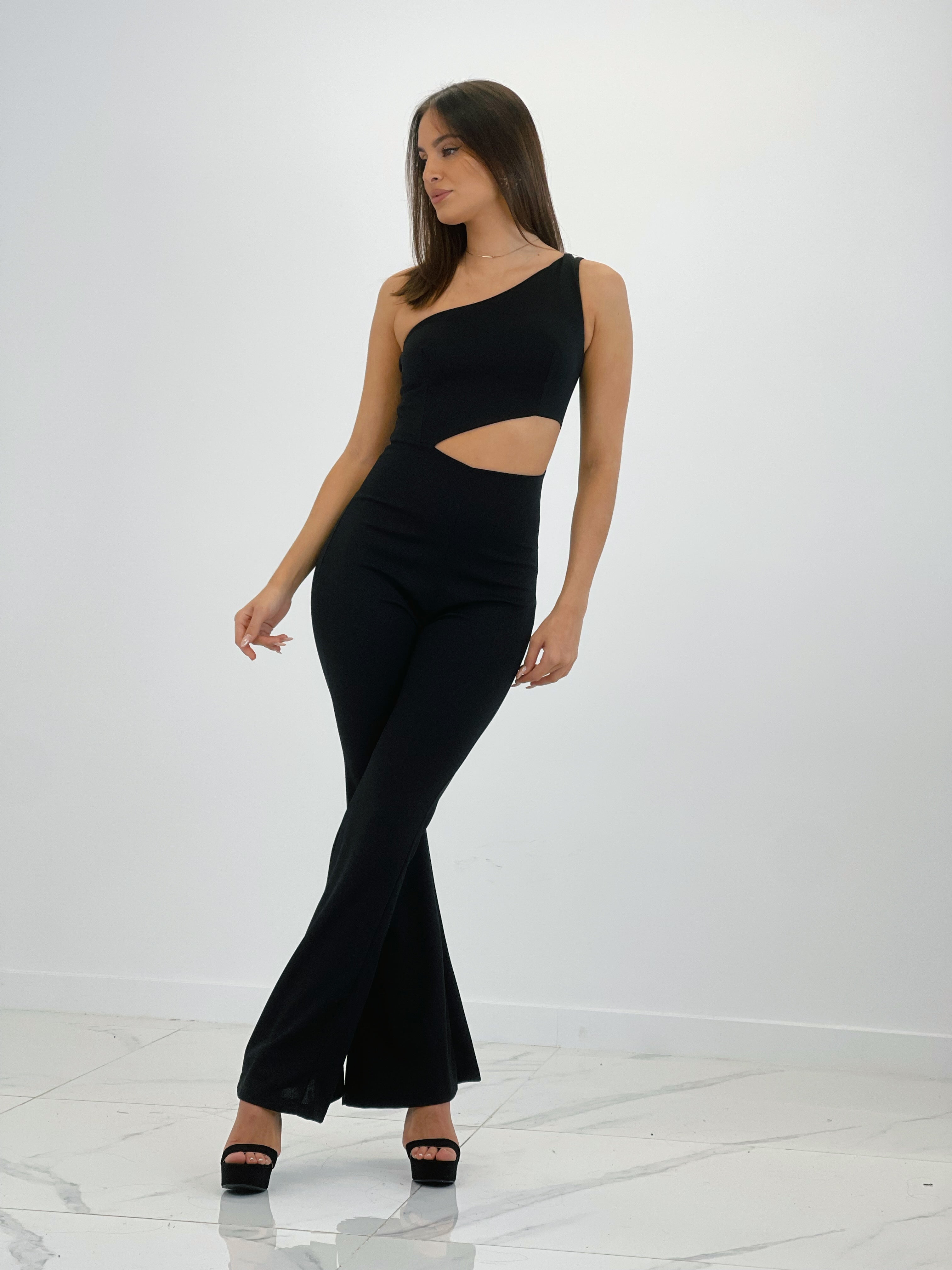Asymmetrical cut out jumpsuit