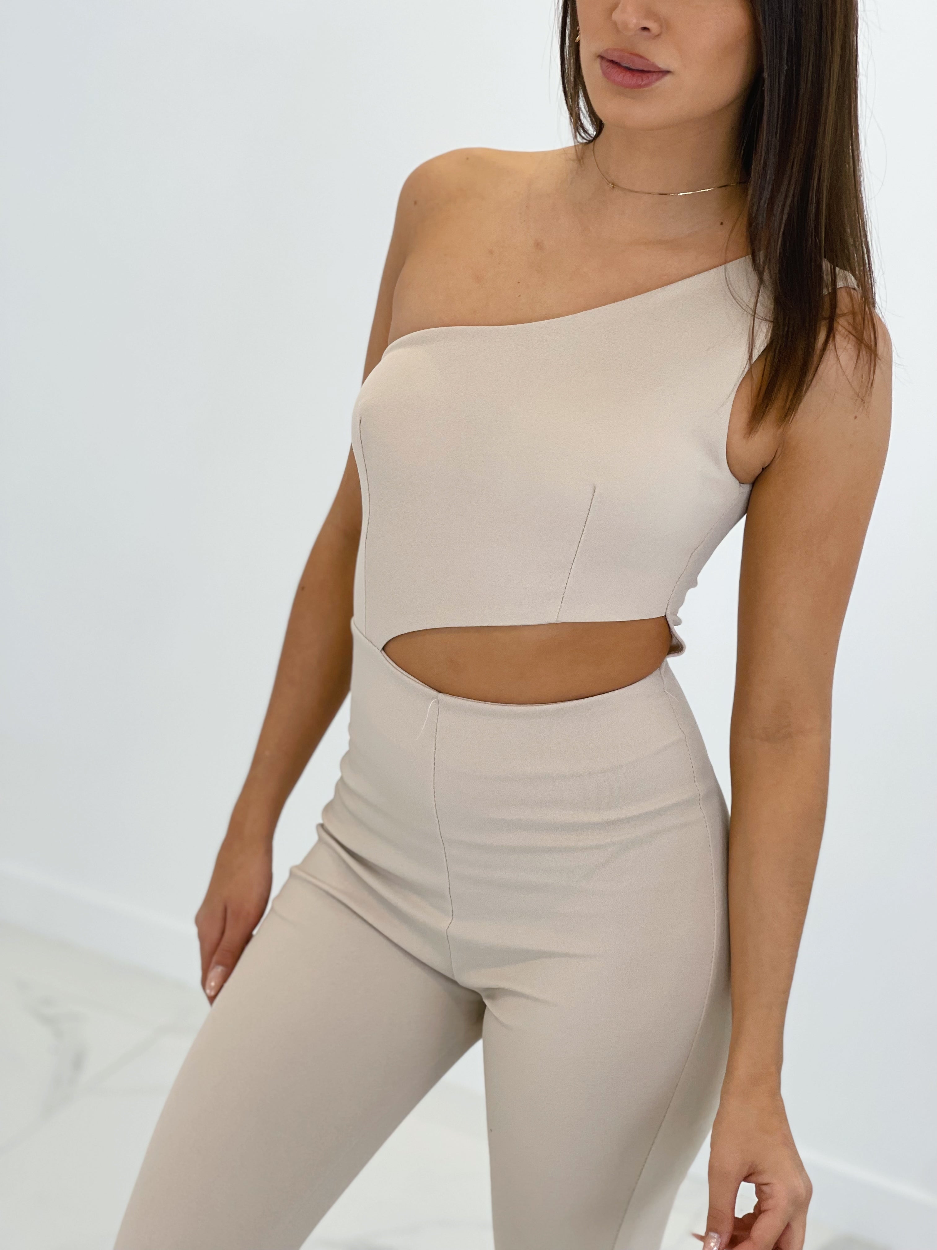 Asymmetrical cut out jumpsuit