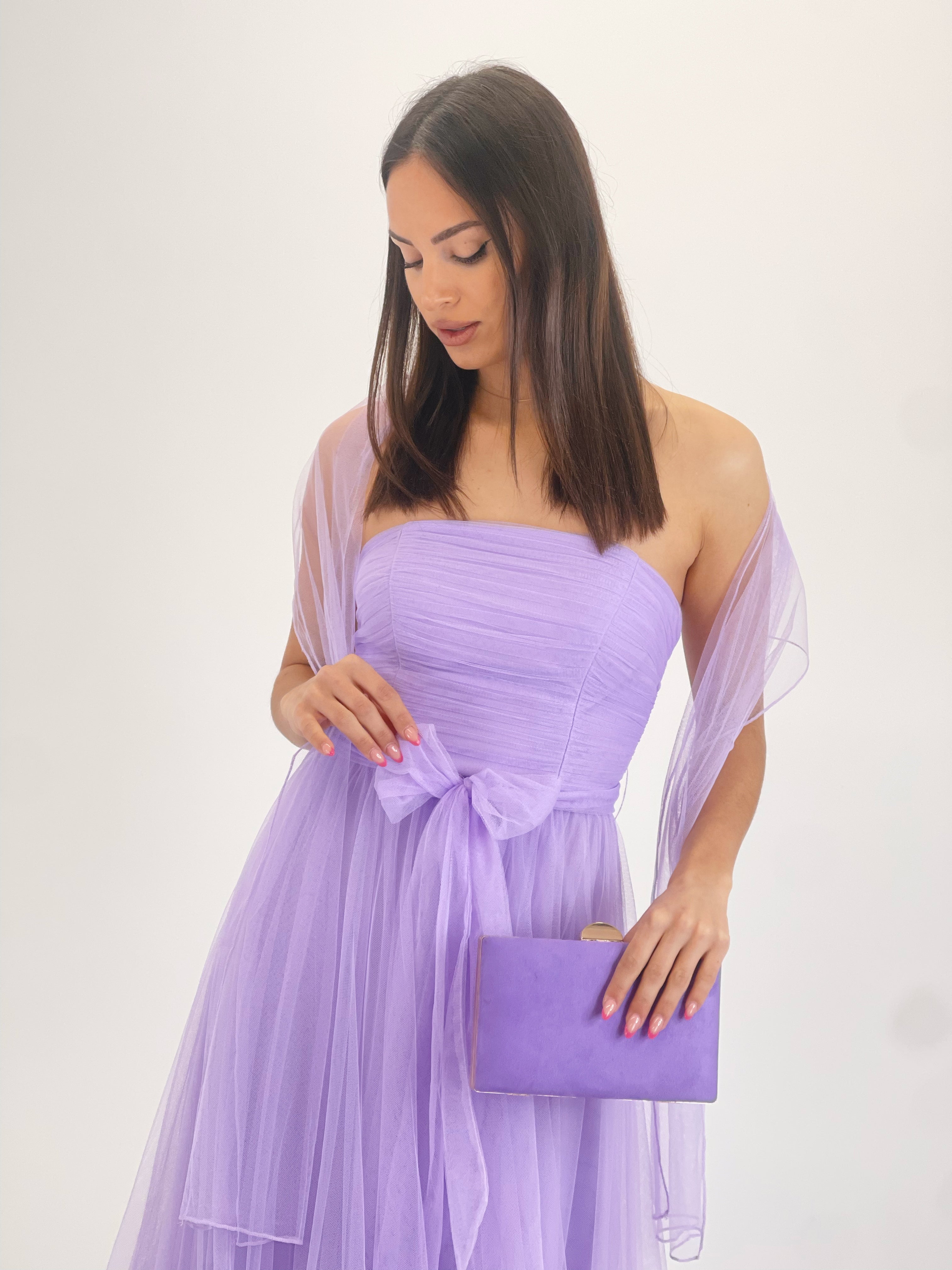 Vestido tul largo Valeria