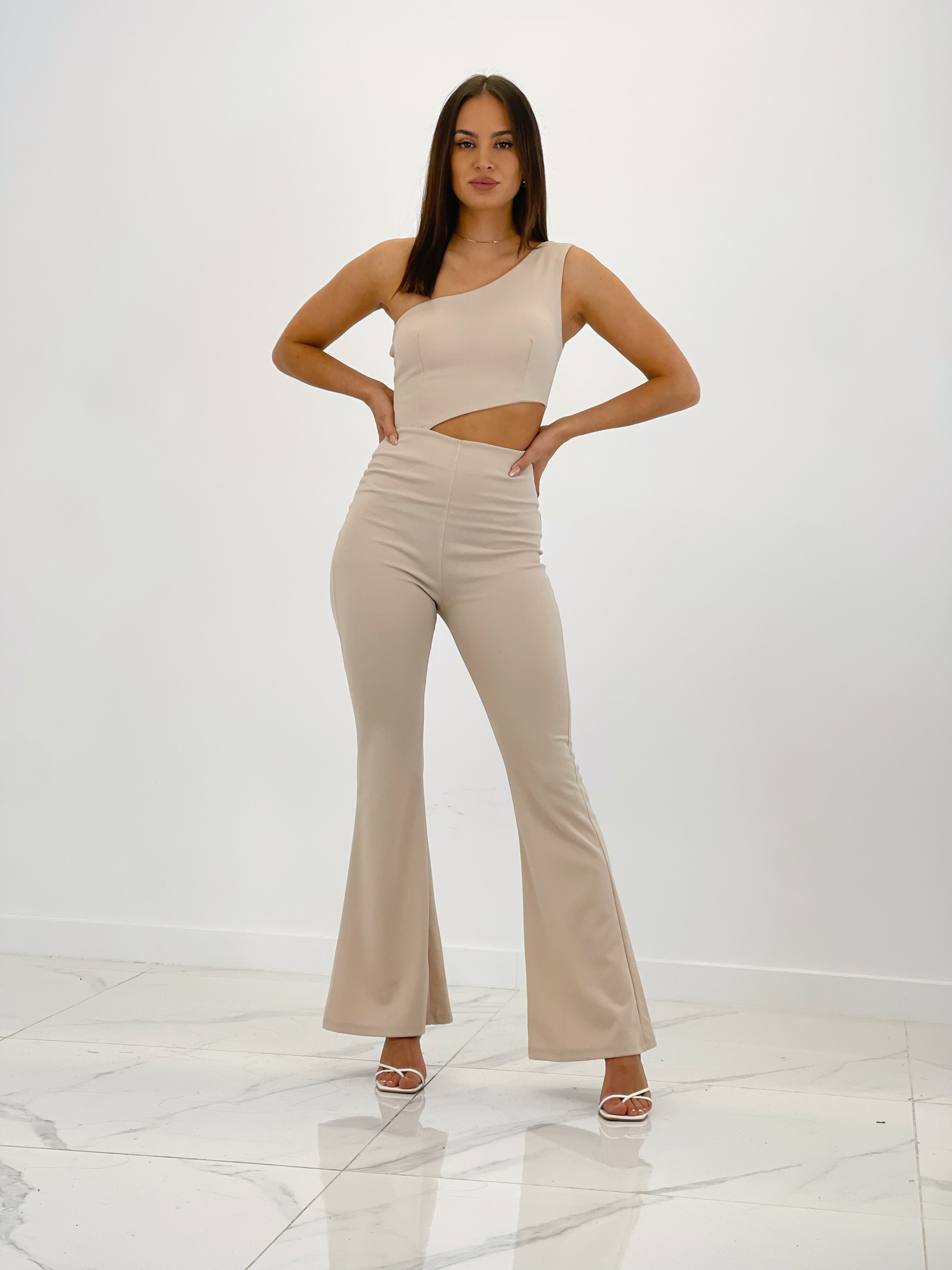 Asymmetrical cut out jumpsuit