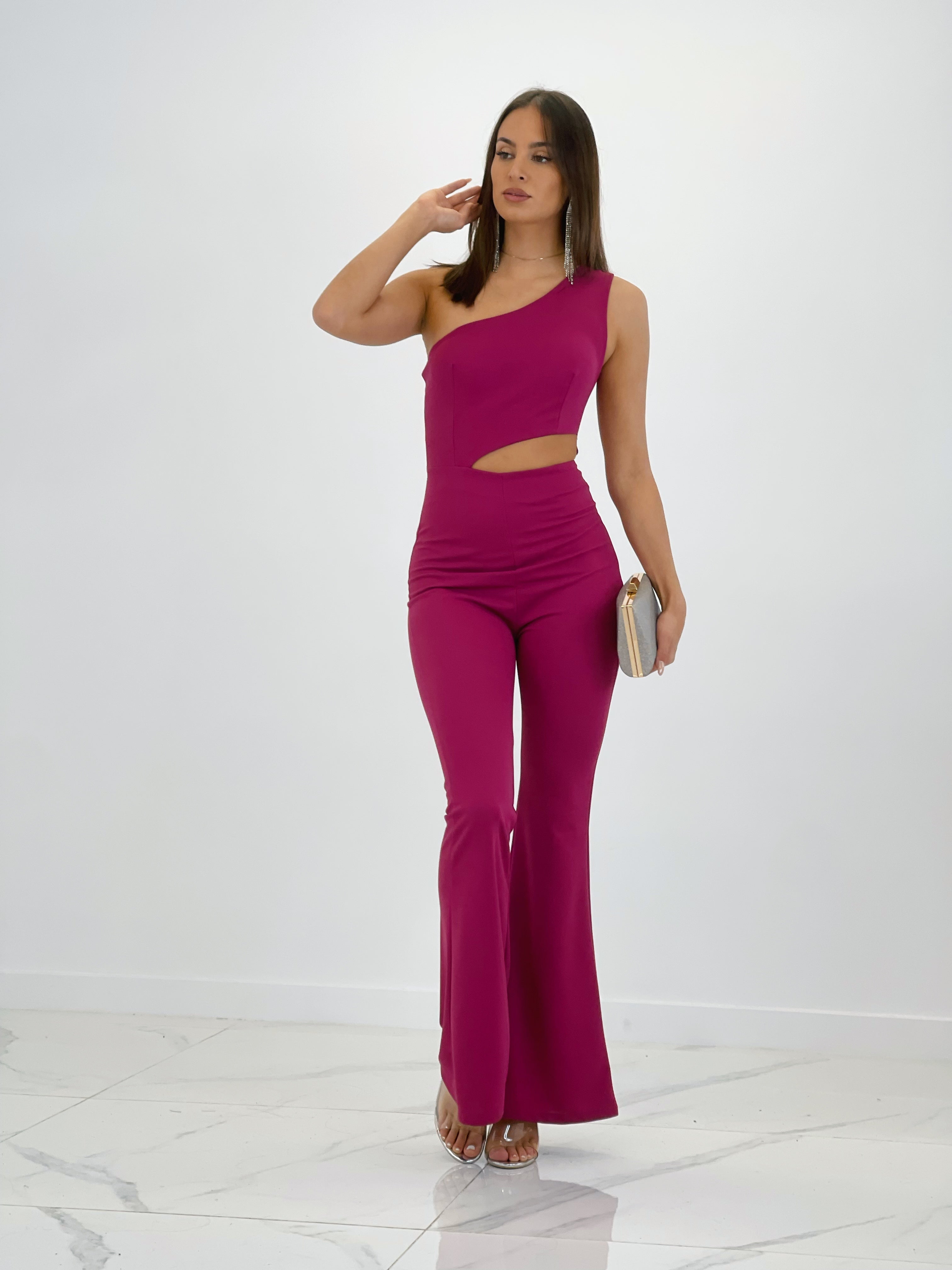 Asymmetrical cut out jumpsuit