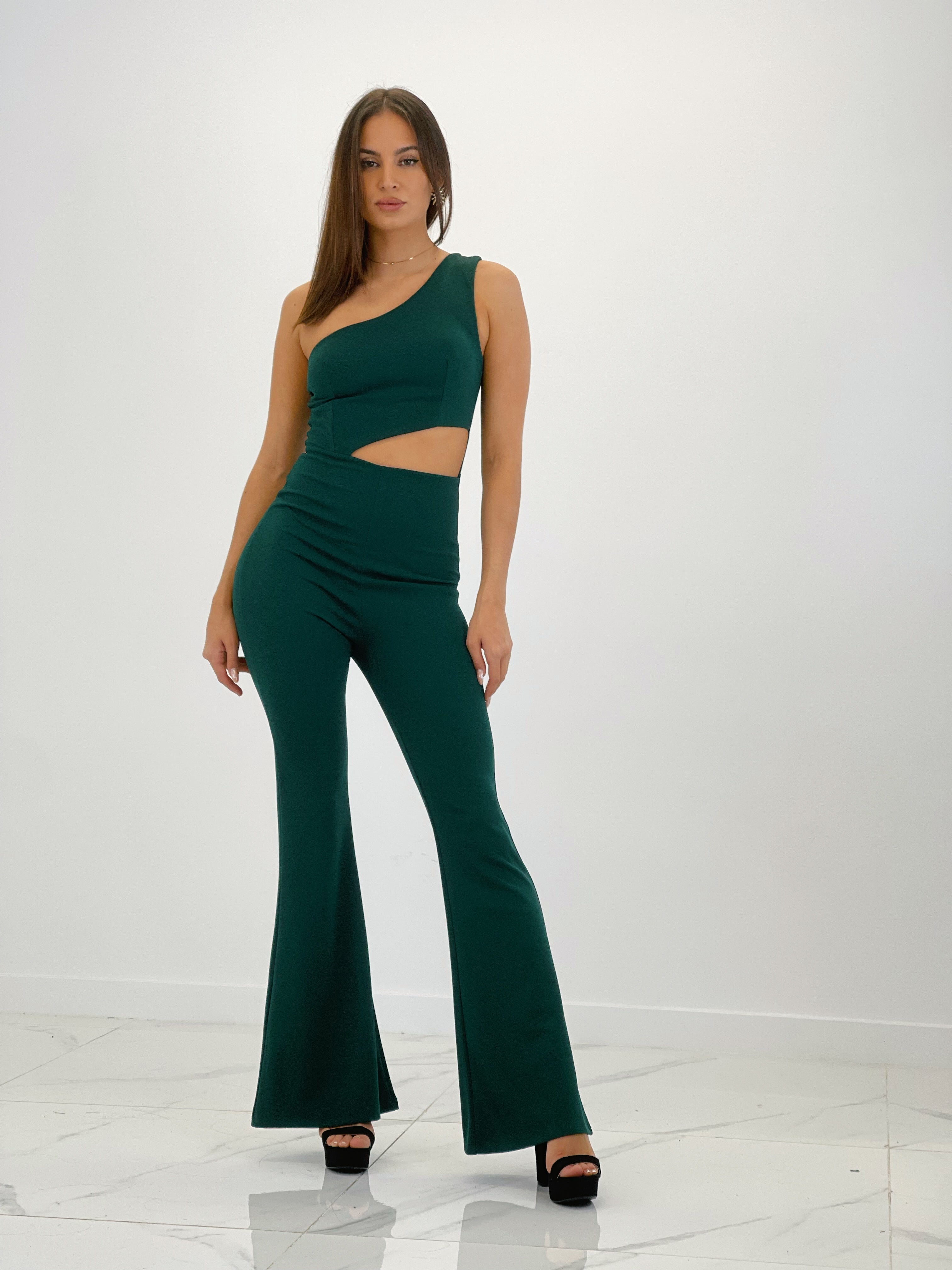 Asymmetrical cut out jumpsuit