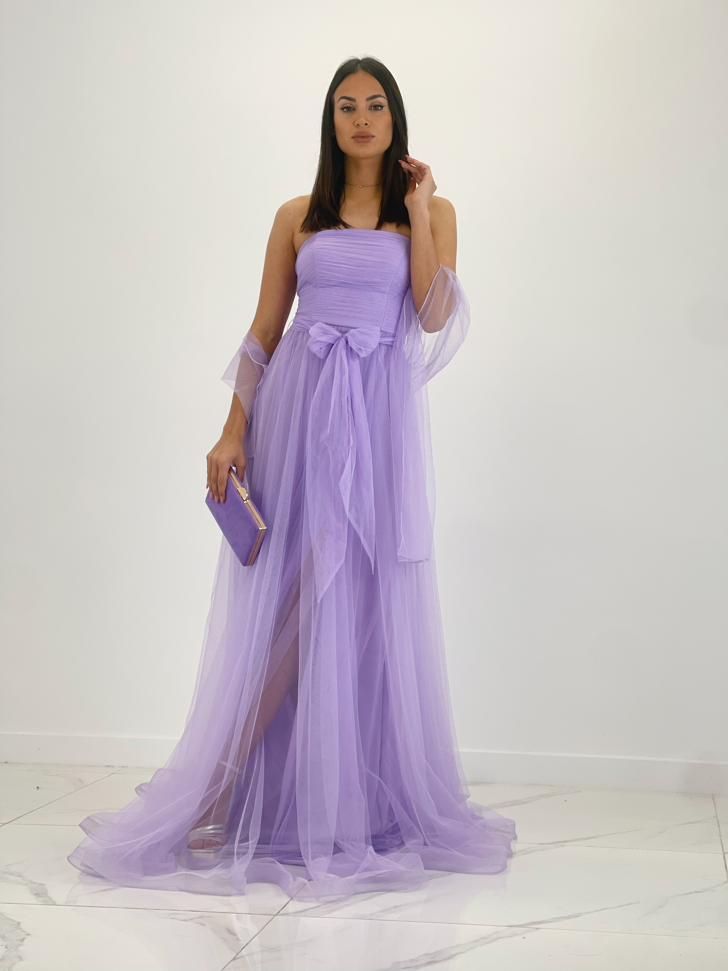 Vestido tul largo Valeria