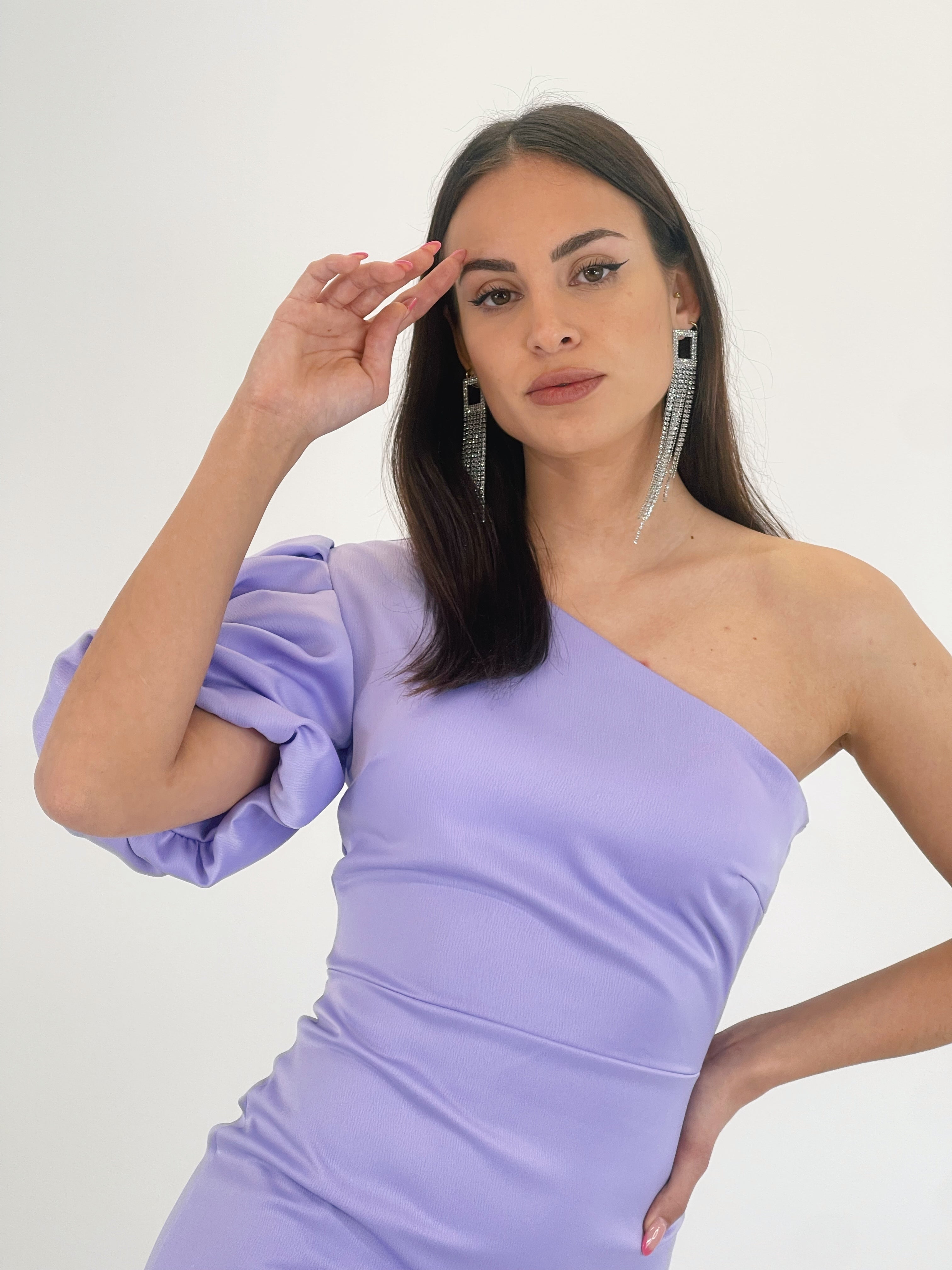 Vestido satén manga abullonada - Zebra&Maduixa®