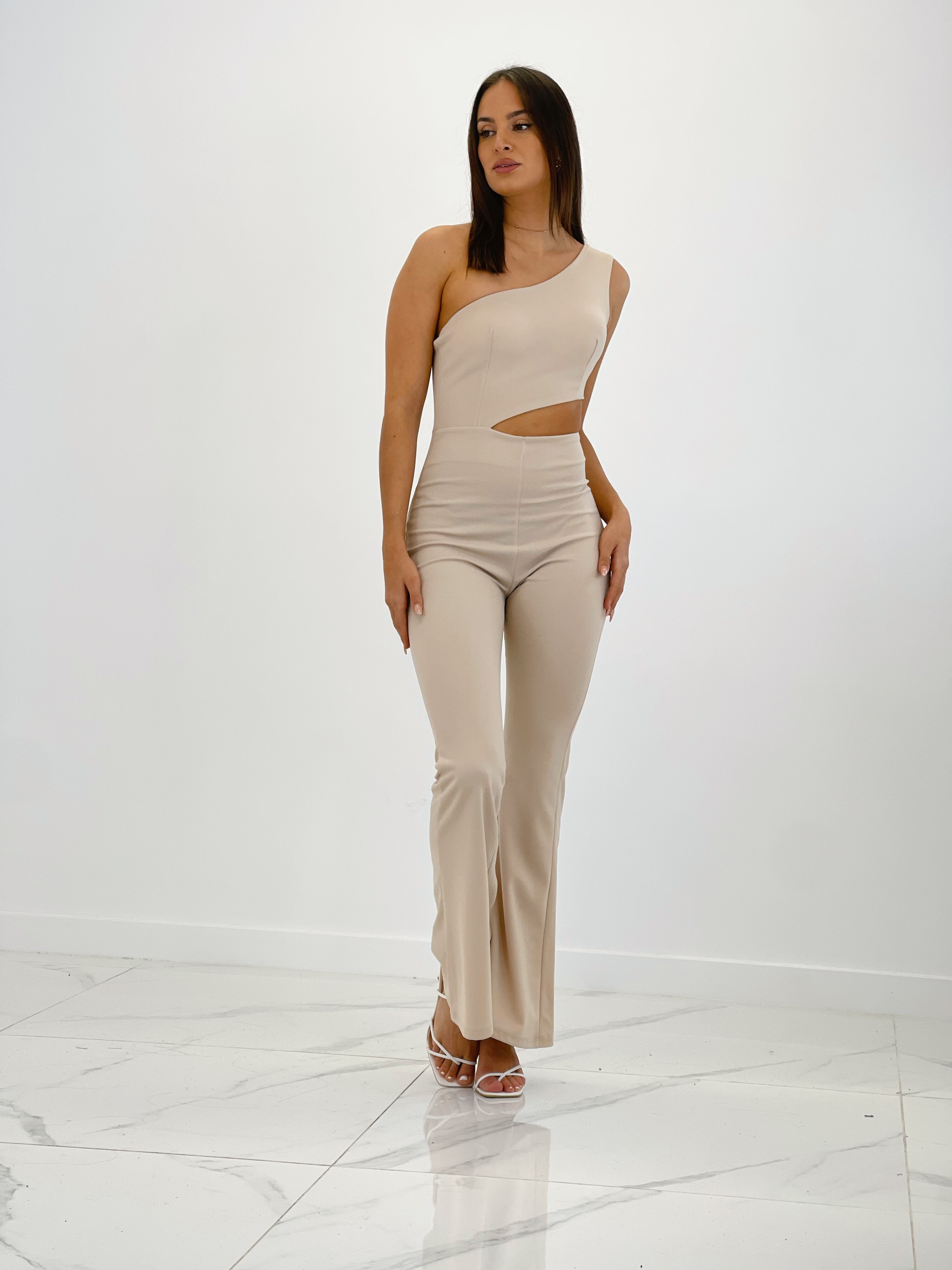 Asymmetrical cut out jumpsuit