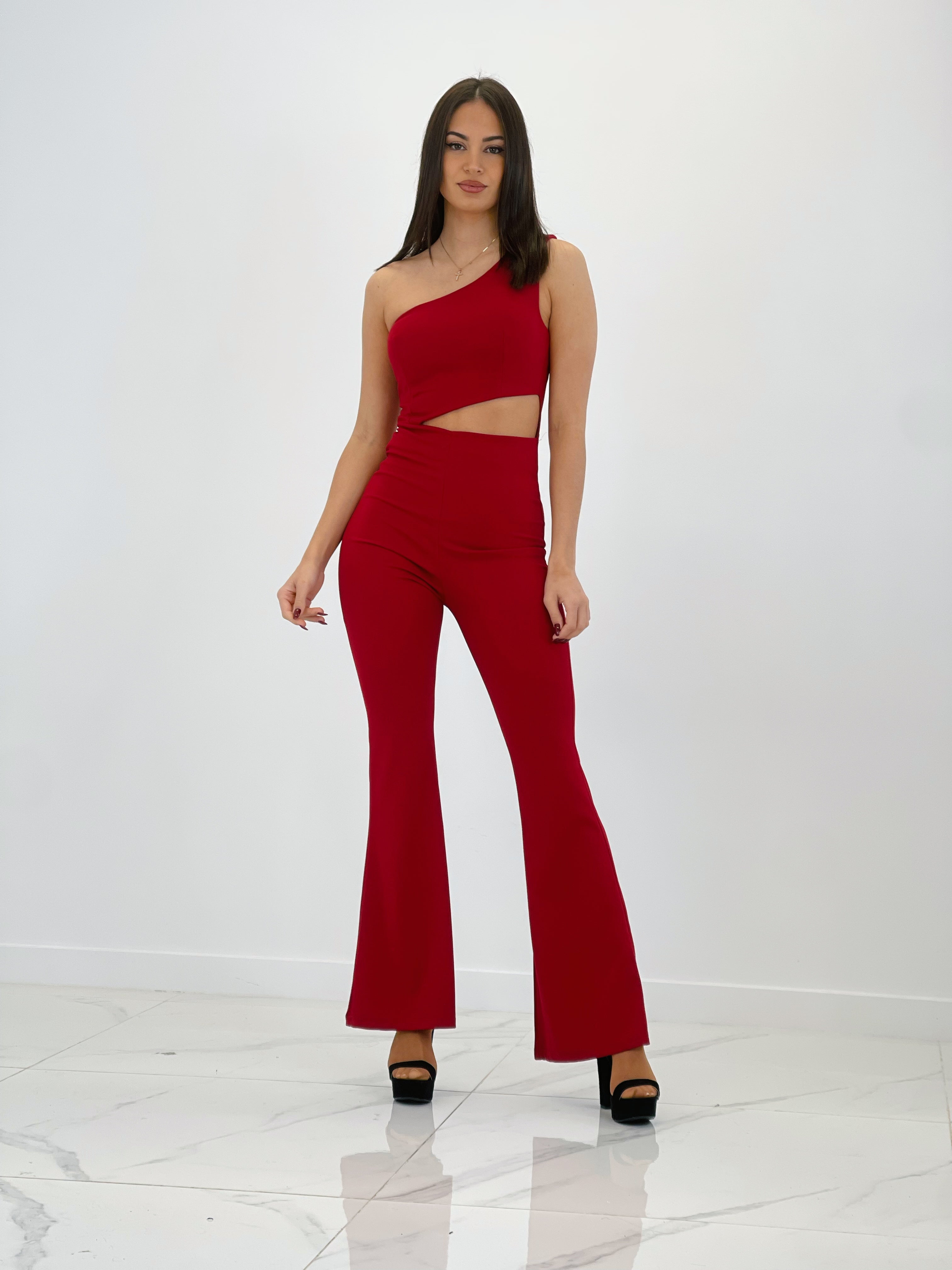 Asymmetrical cut out jumpsuit