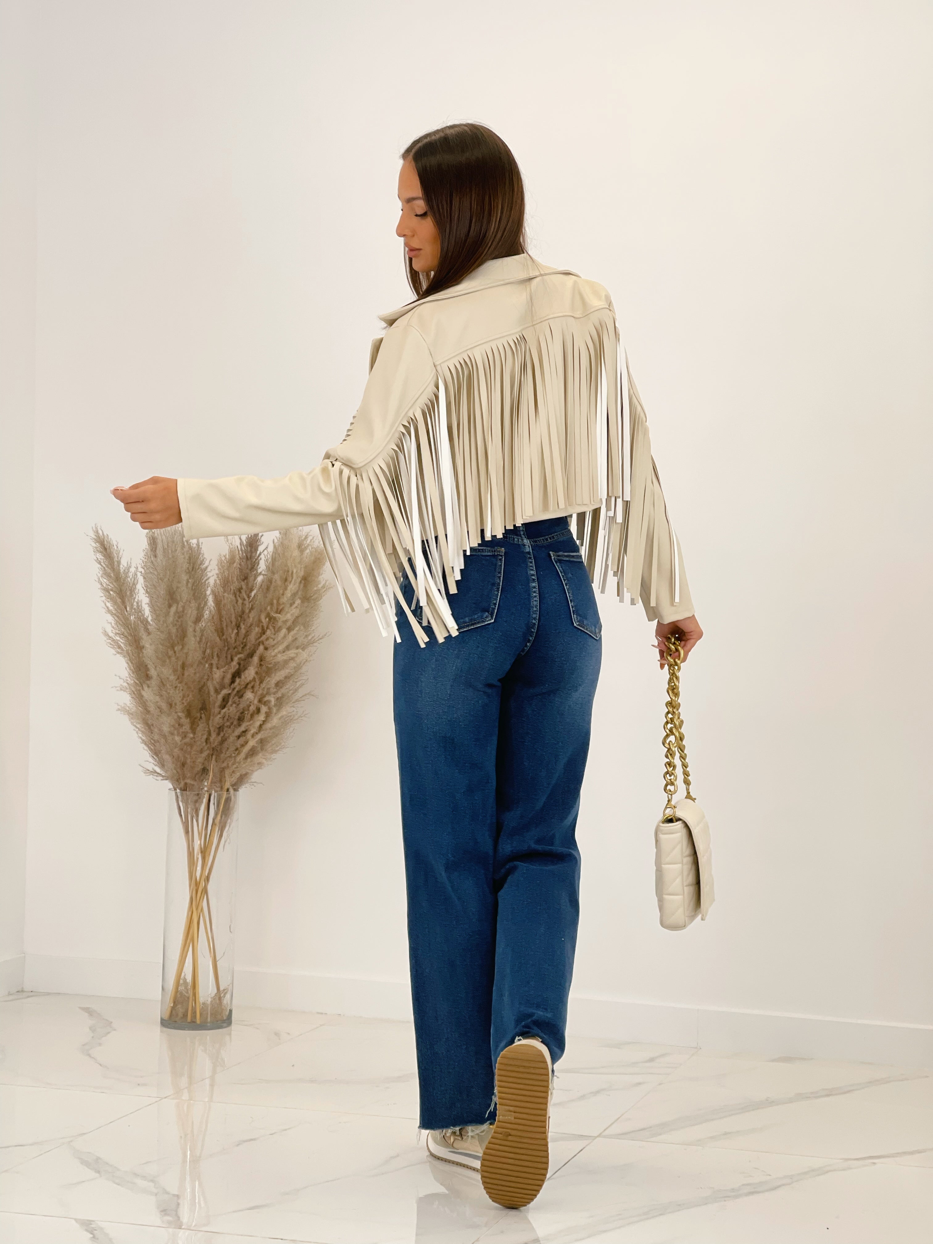 Chaqueta efecto piel con flecos - Zebra&Maduixa®