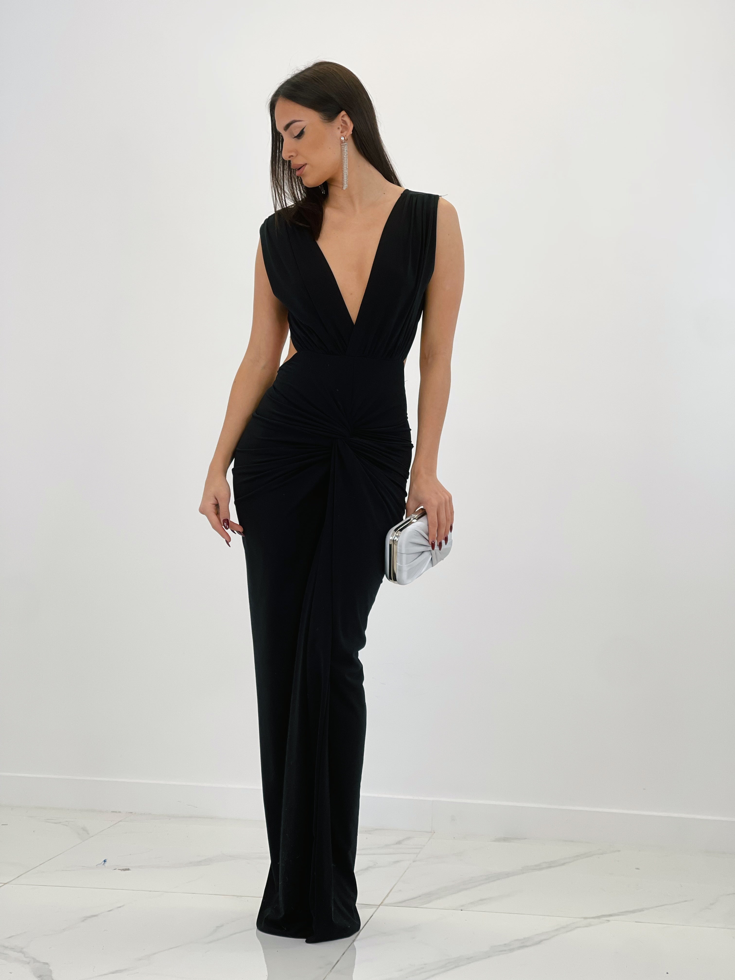 Vestido fruncido anudado Briana