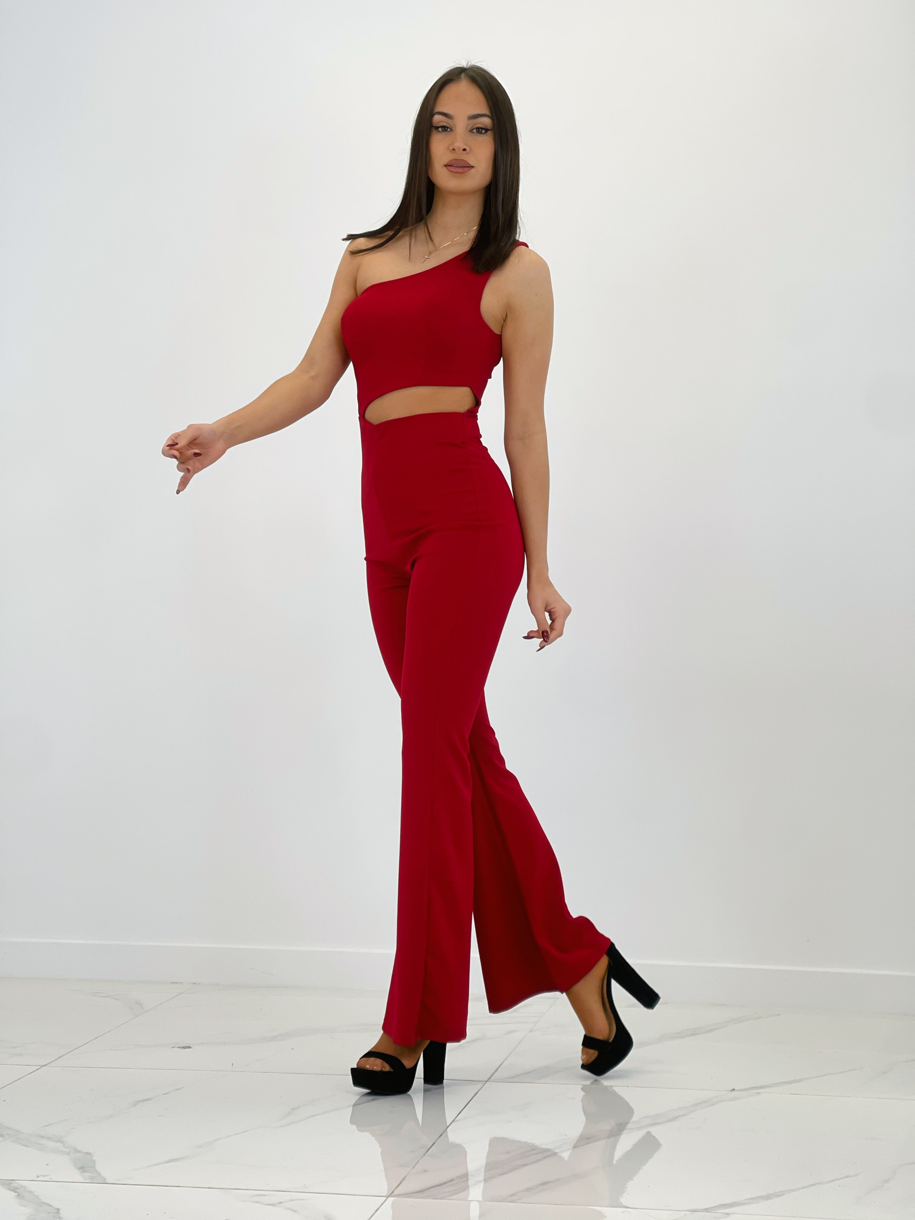 Asymmetrical cut out jumpsuit