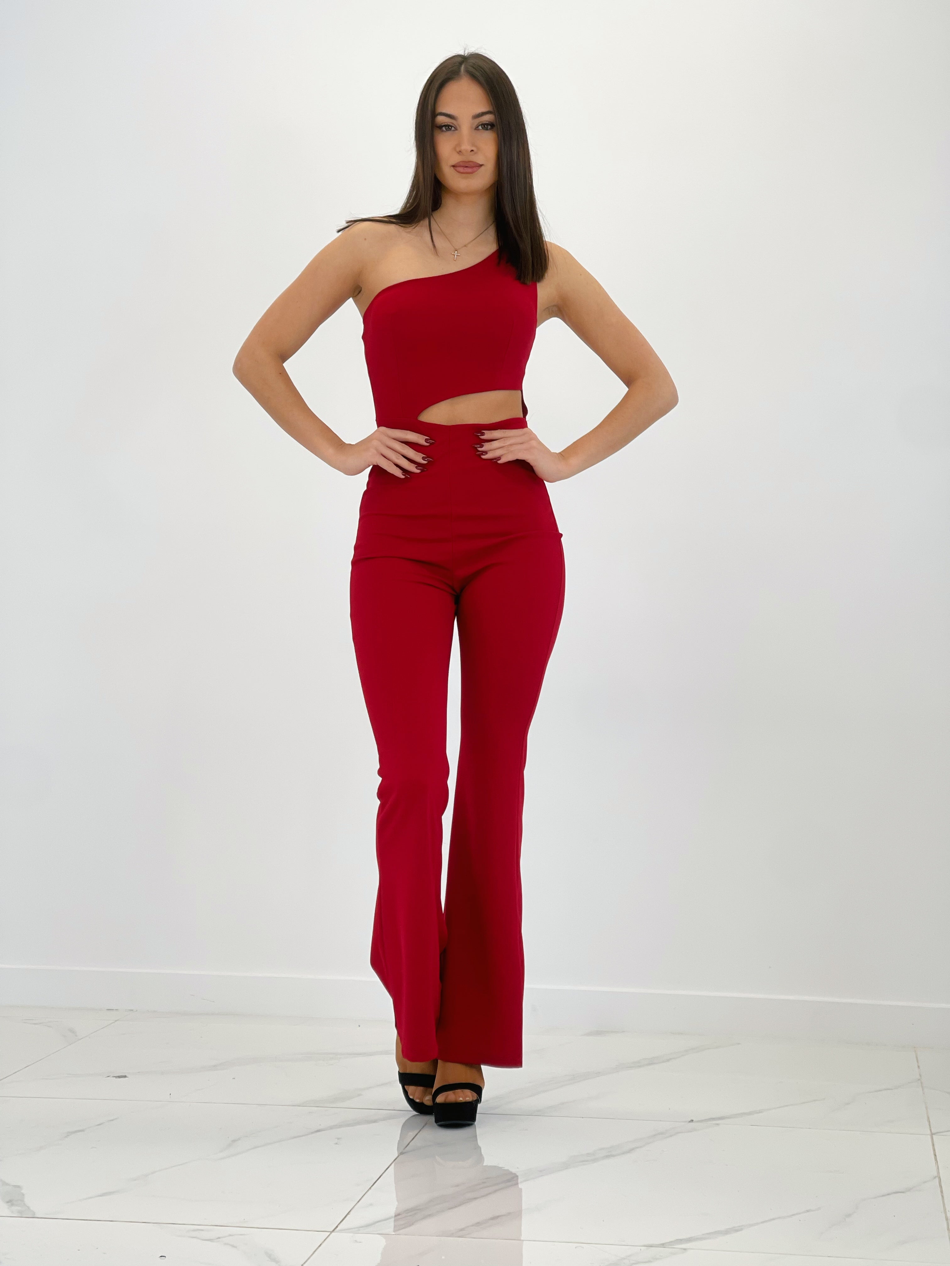 Asymmetrical cut out jumpsuit