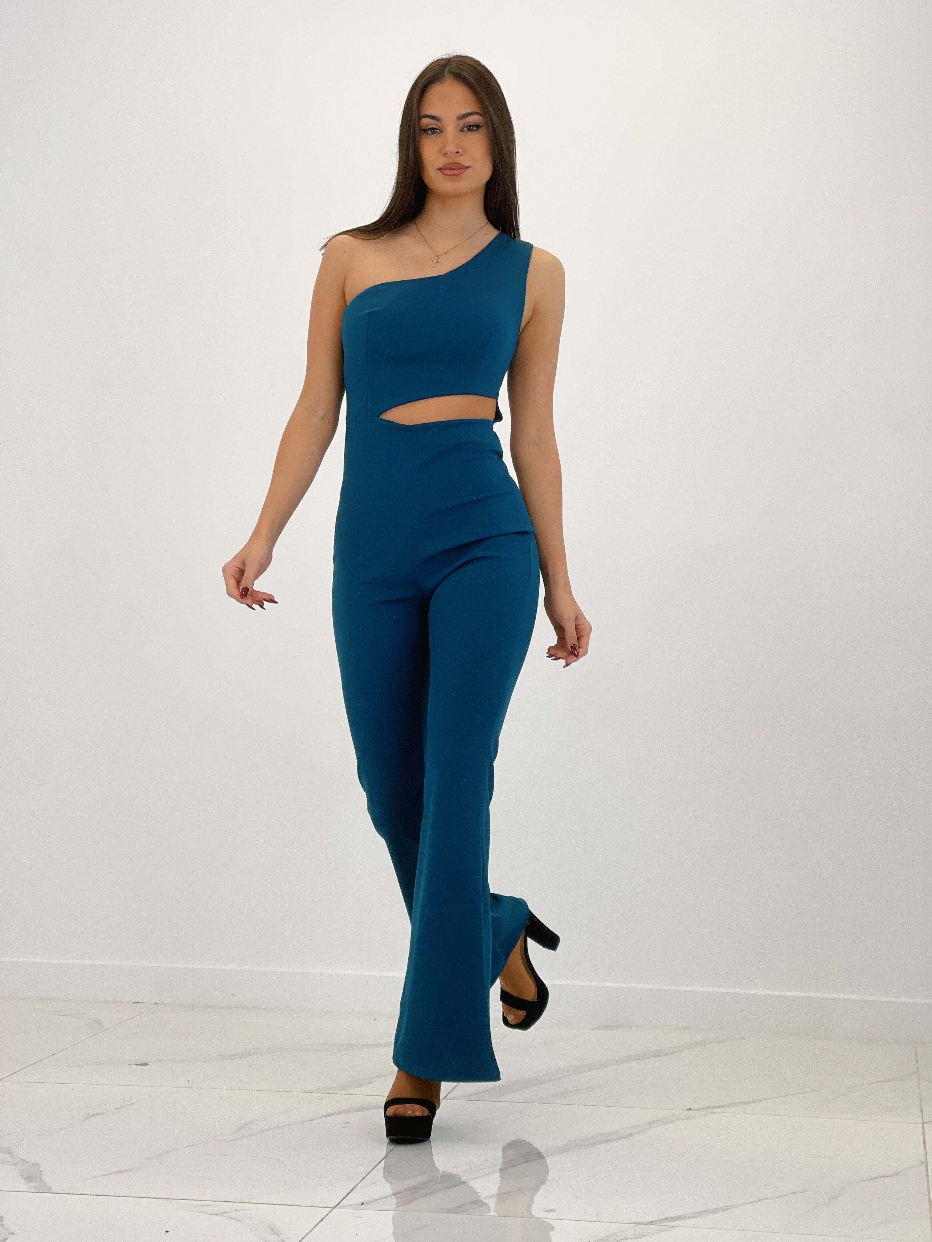 Asymmetrical cut out jumpsuit