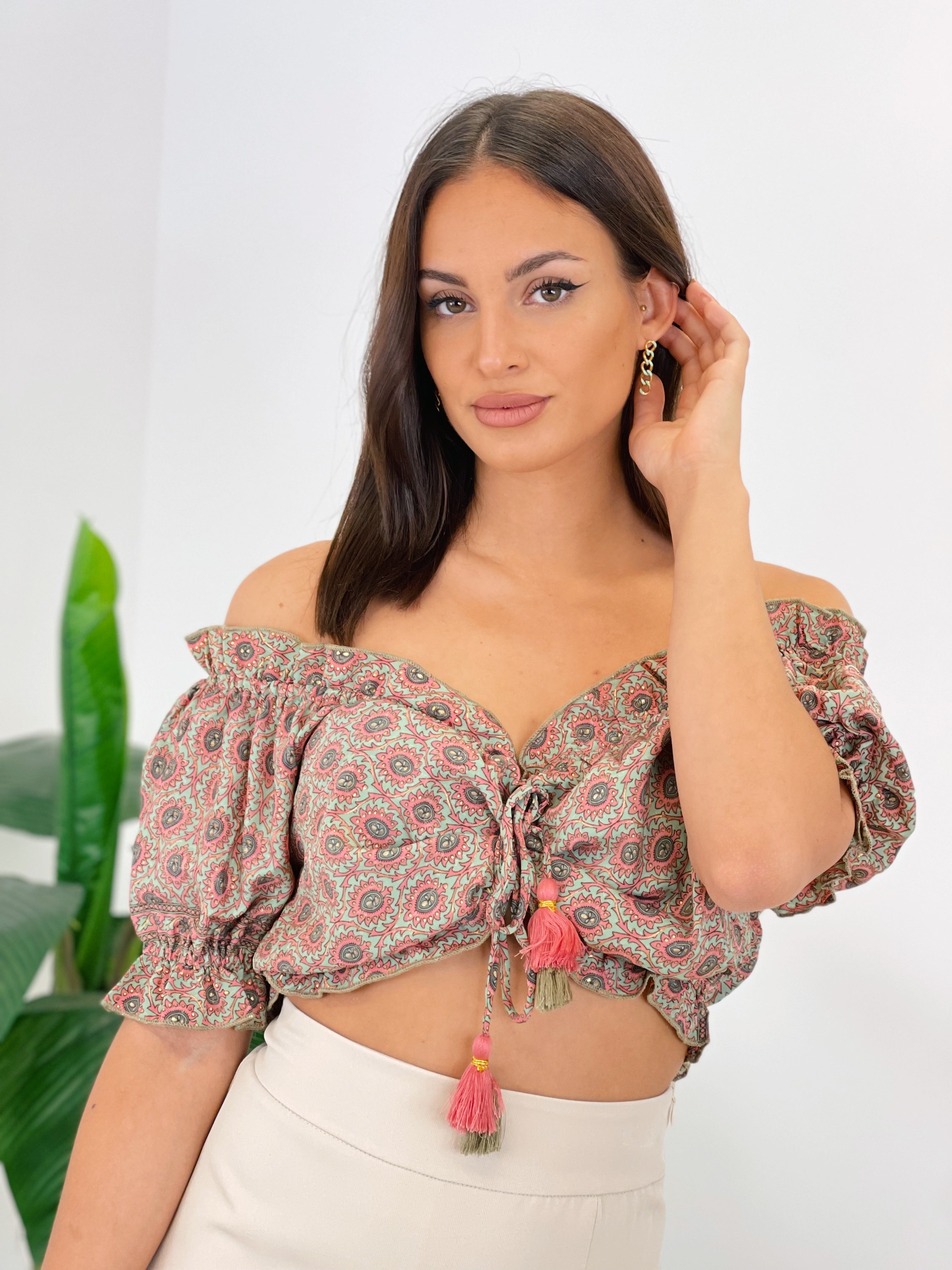 Top escote bardot Boho - Zebra&Maduixa®