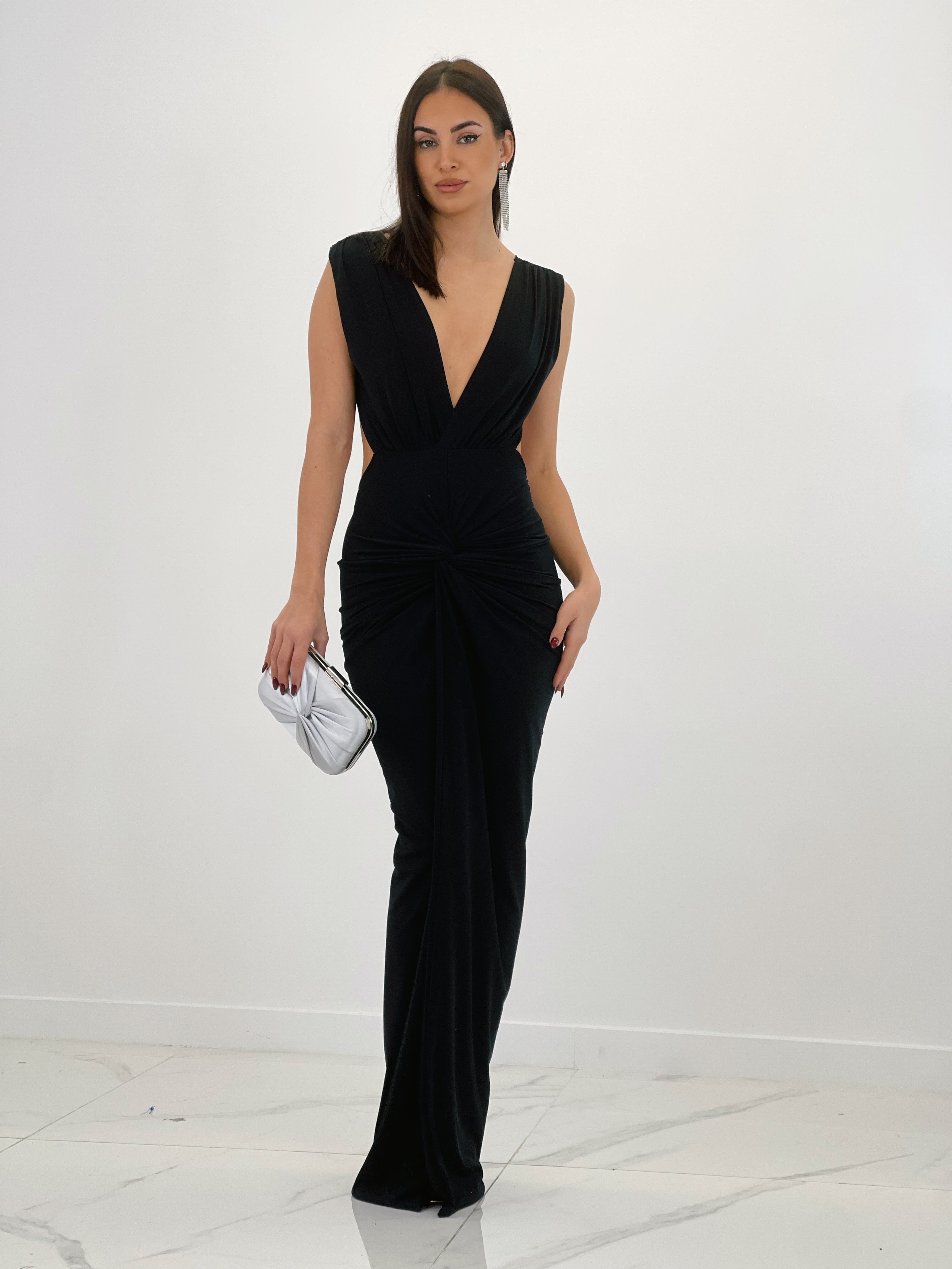 Vestido fruncido anudado Briana