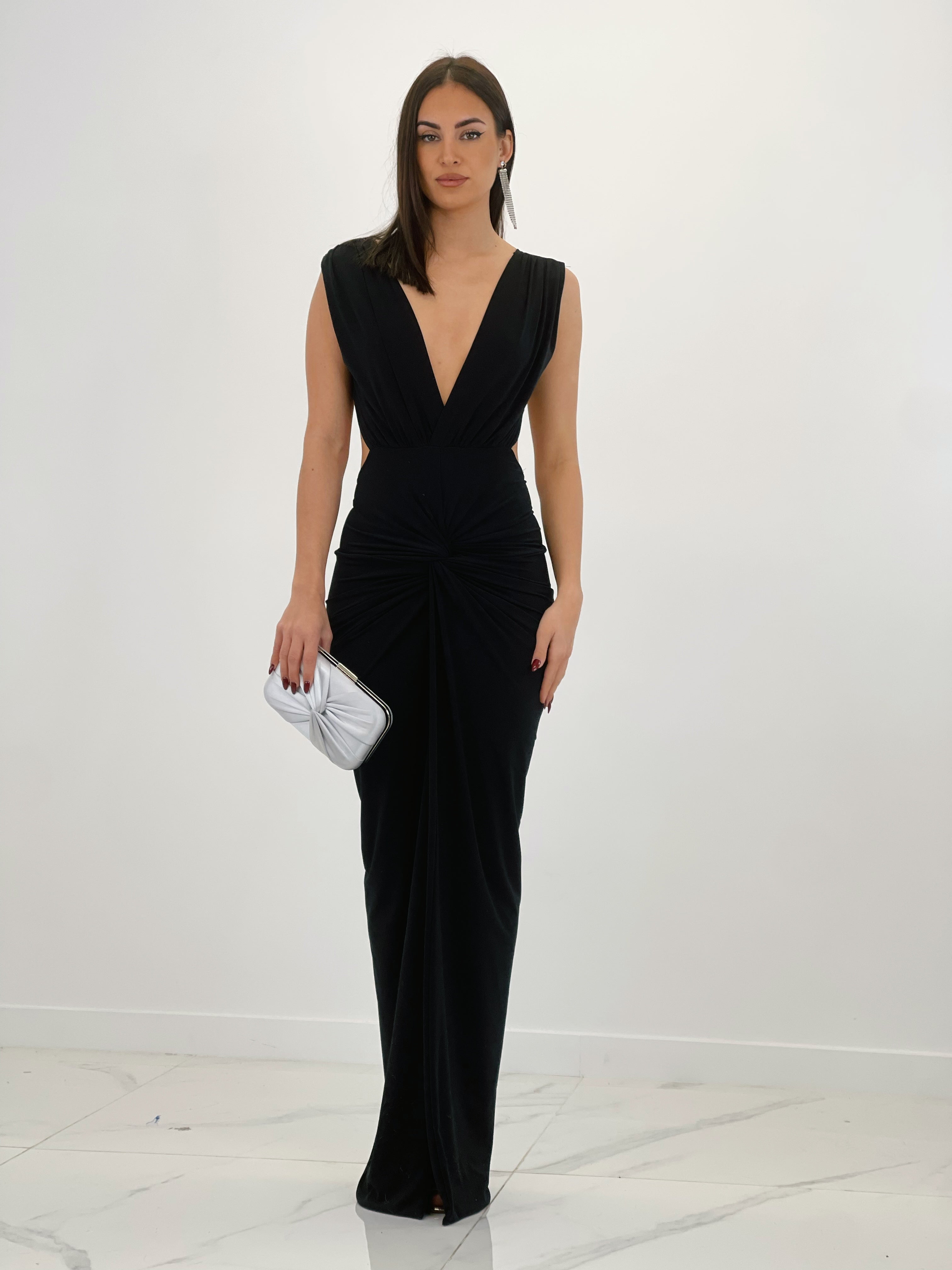 Vestido fruncido anudado Briana