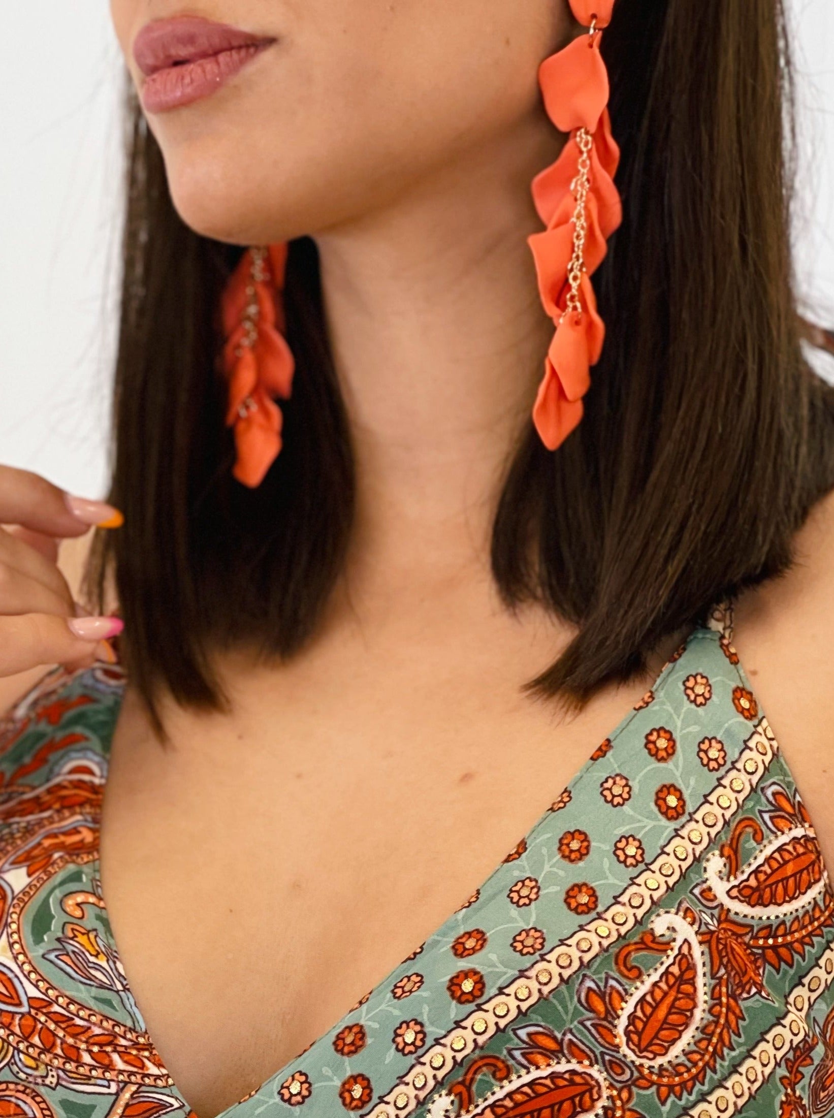 Pendientes pétalos cascada