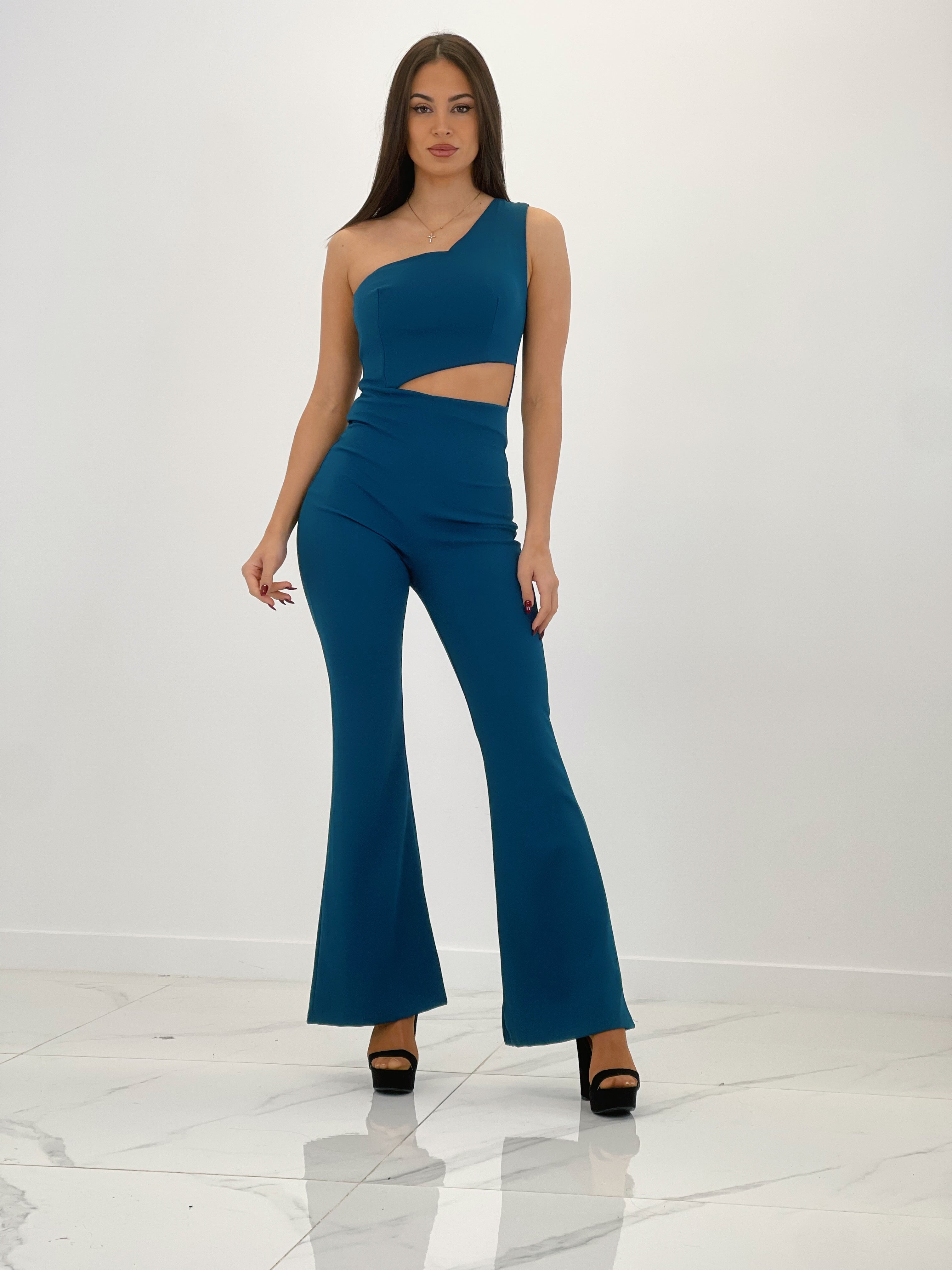 Asymmetrical cut out jumpsuit