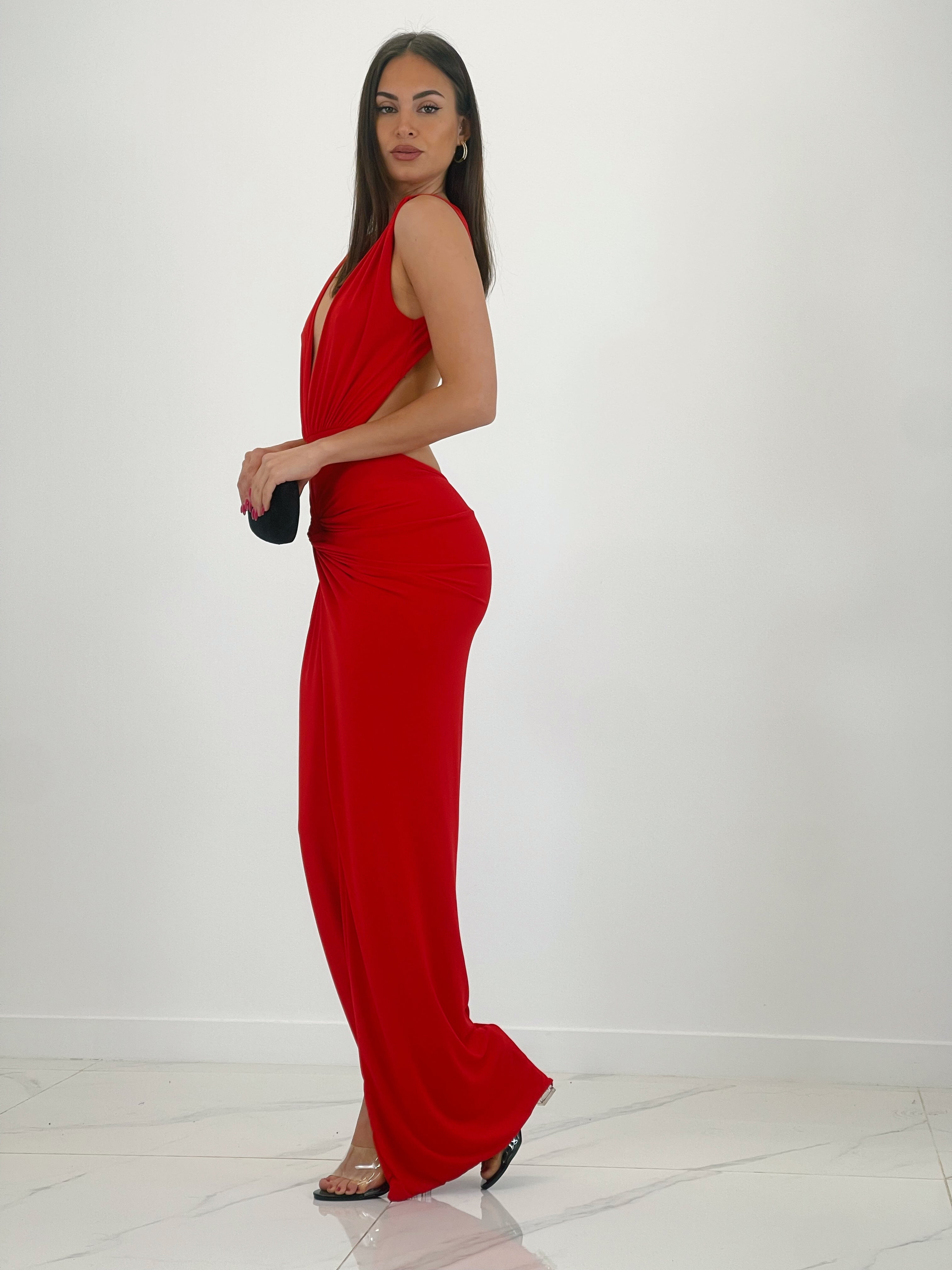 Vestido fruncido anudado Briana