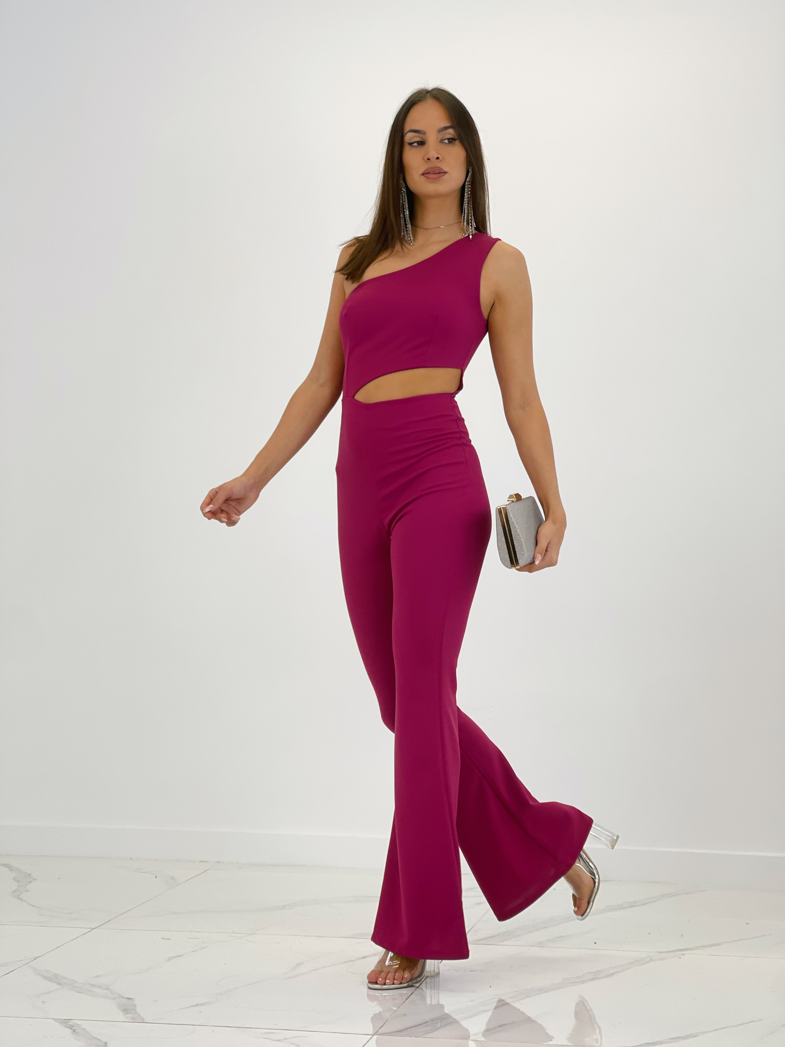 Asymmetrical cut out jumpsuit