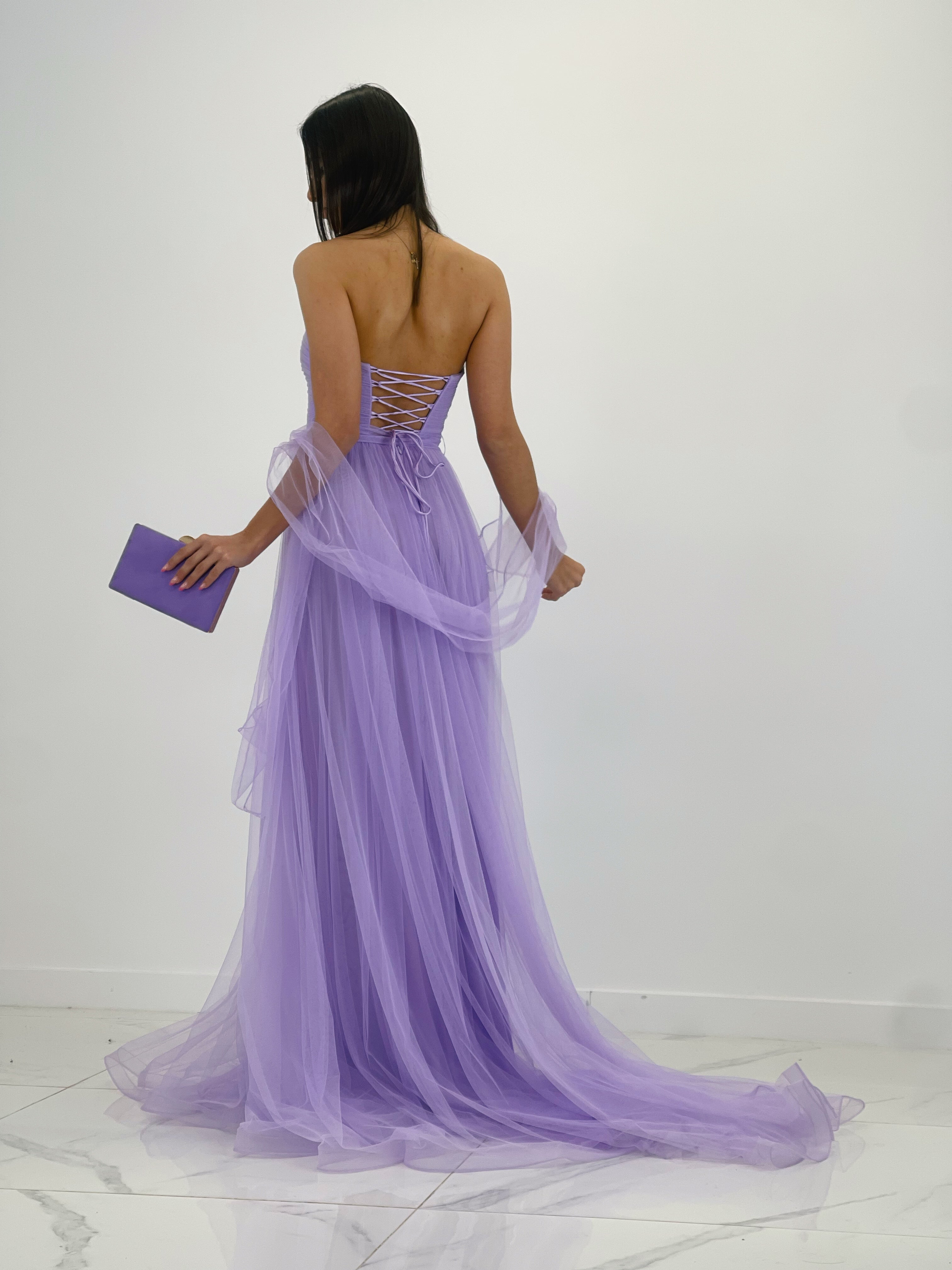 Vestido tul largo Valeria