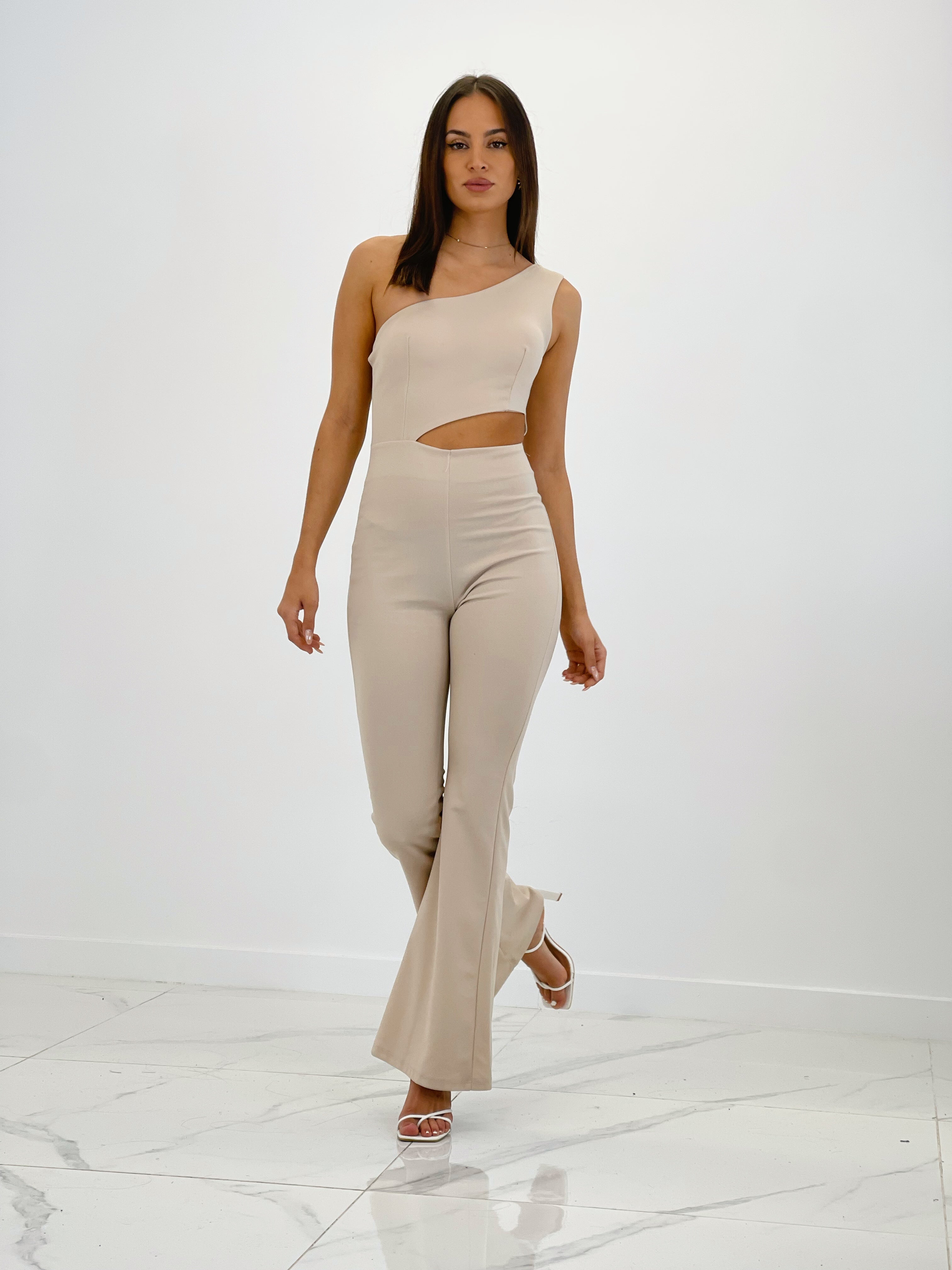 Asymmetrical cut out jumpsuit
