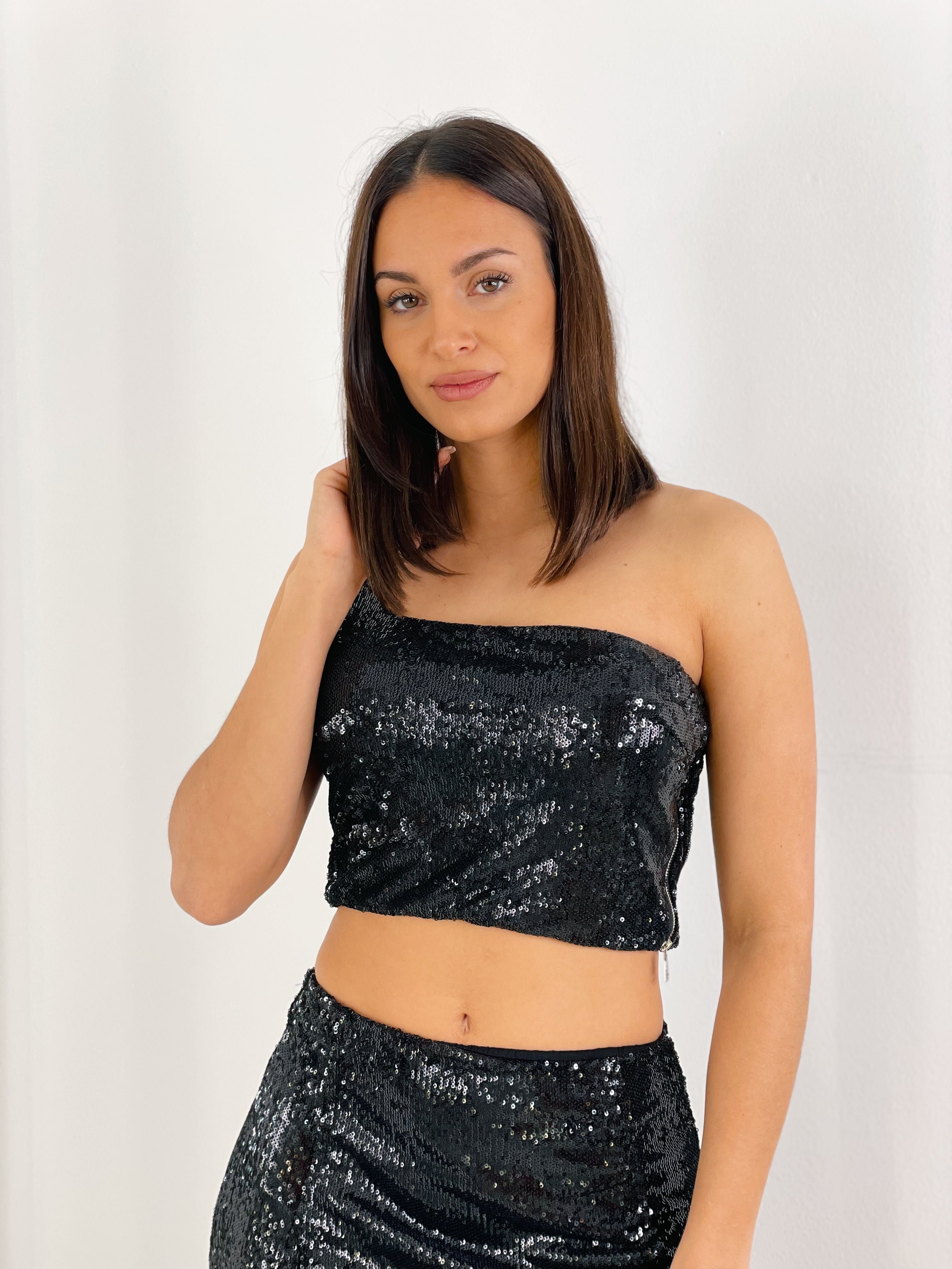 Top asimétrico de lentejuelas - Zebra&Maduixa®
