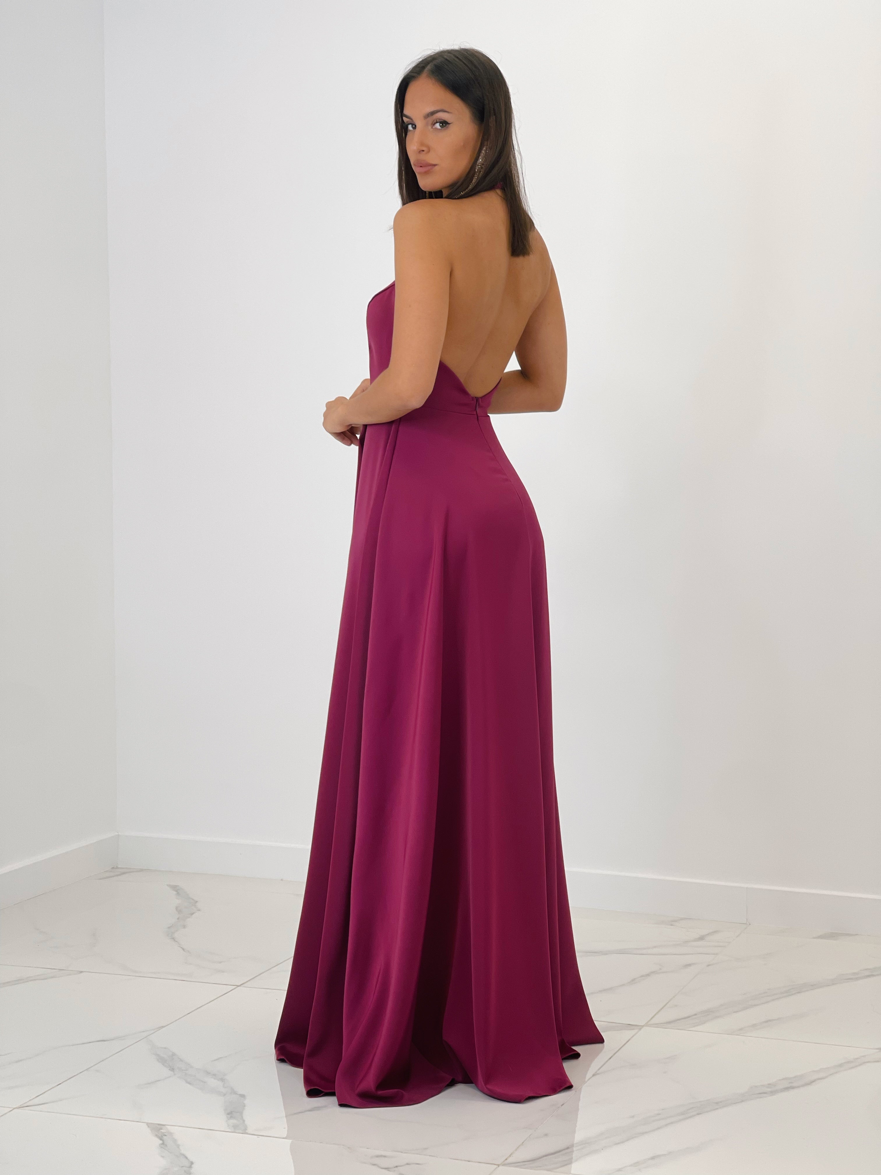 Vestido largo satén Silvia - Zebra&Maduixa®