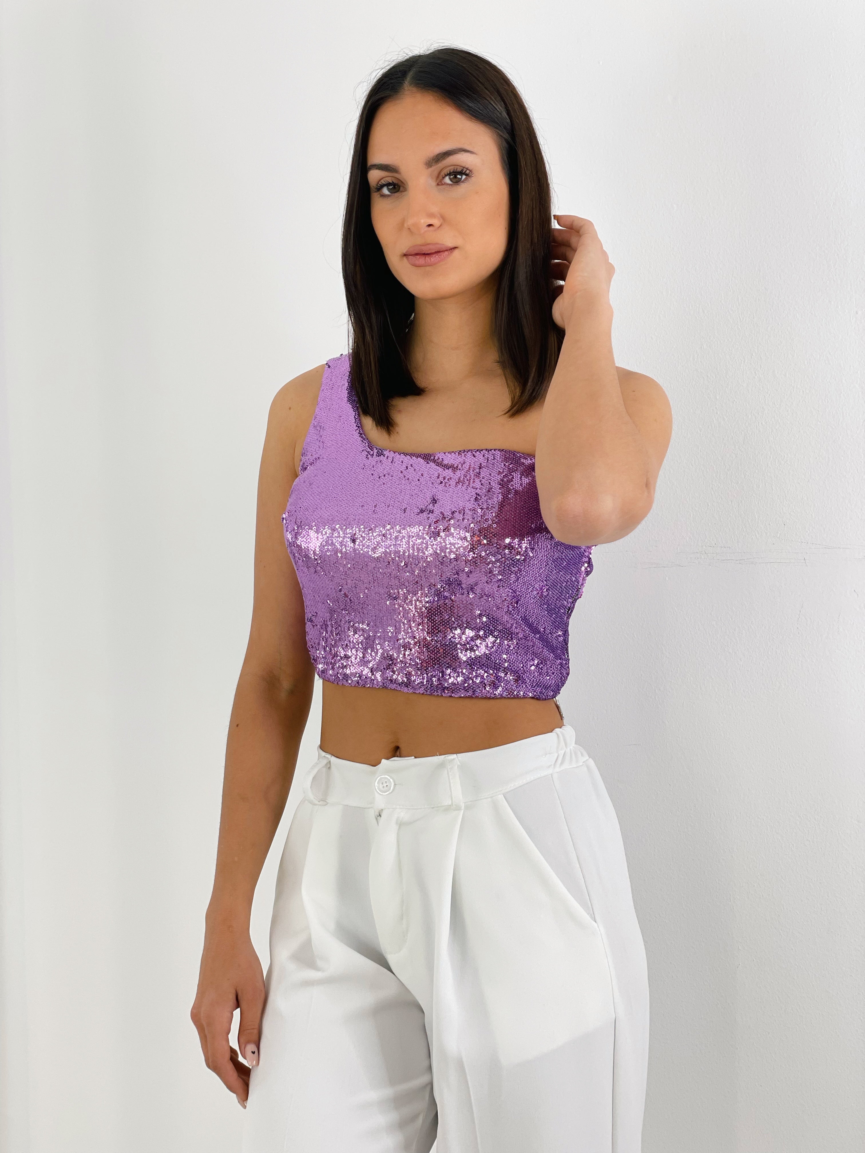 Top asimétrico de lentejuelas - Zebra&Maduixa®