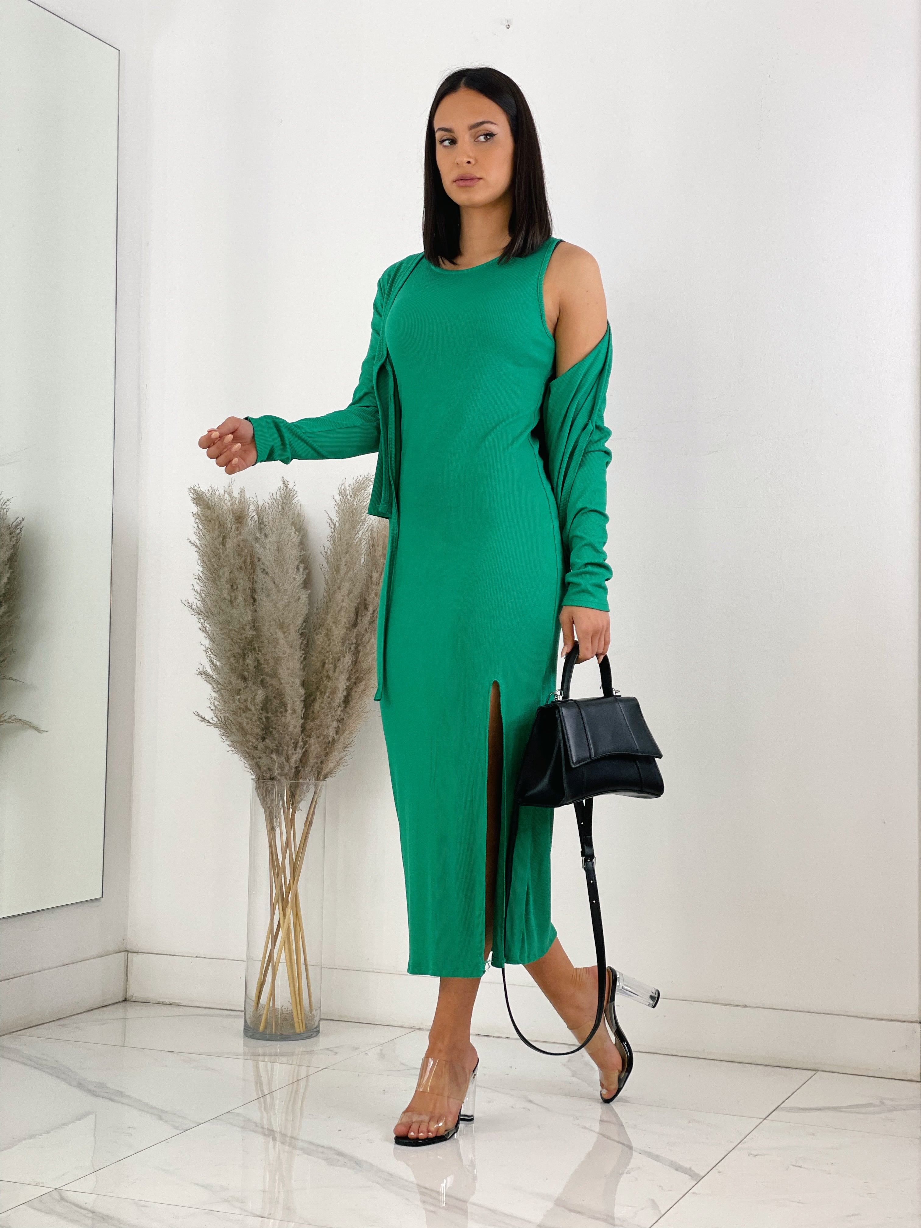 Vestido midi de canalé - Zebra&Maduixa®