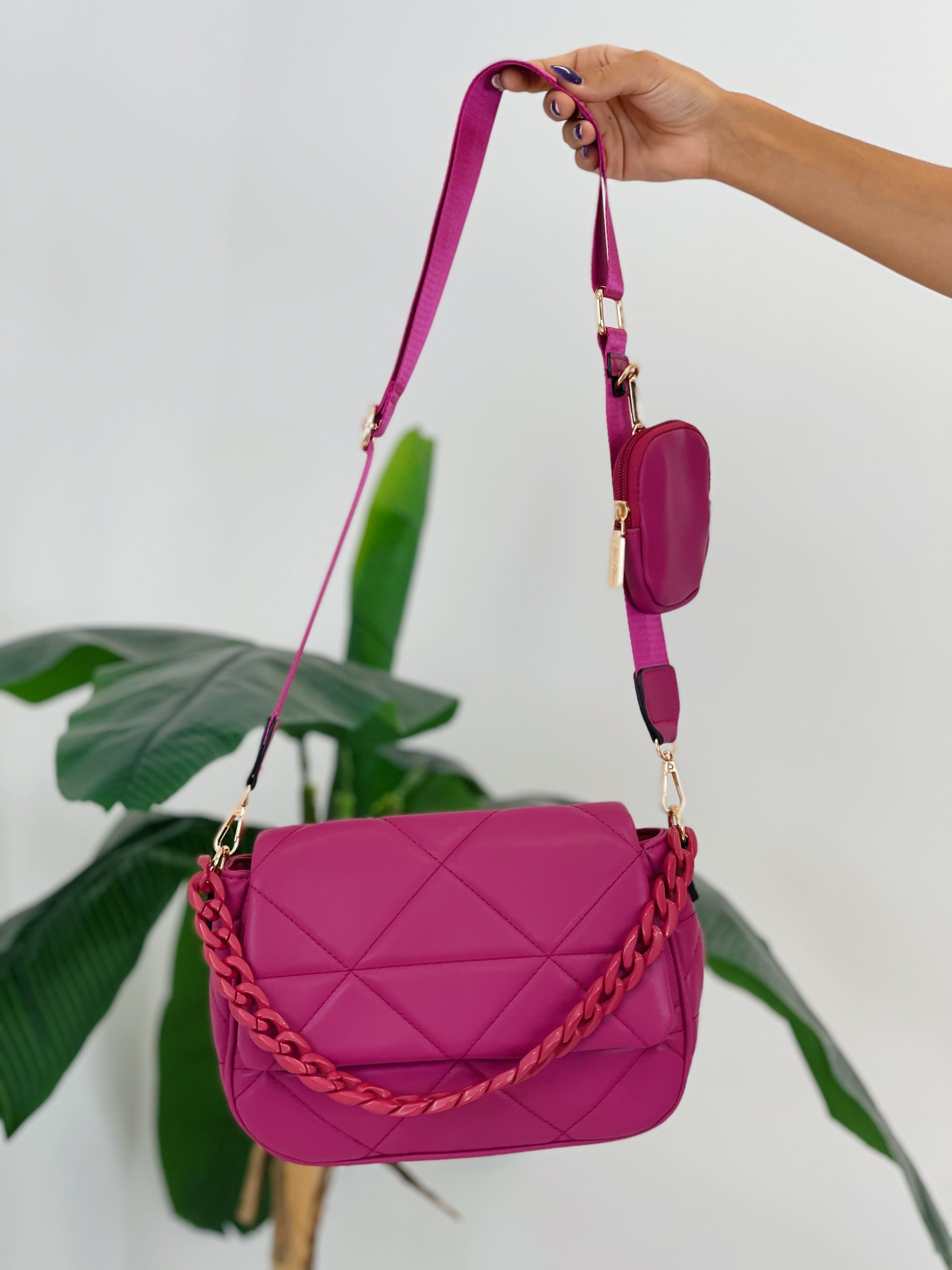 Bolso acolchado cadena cinta