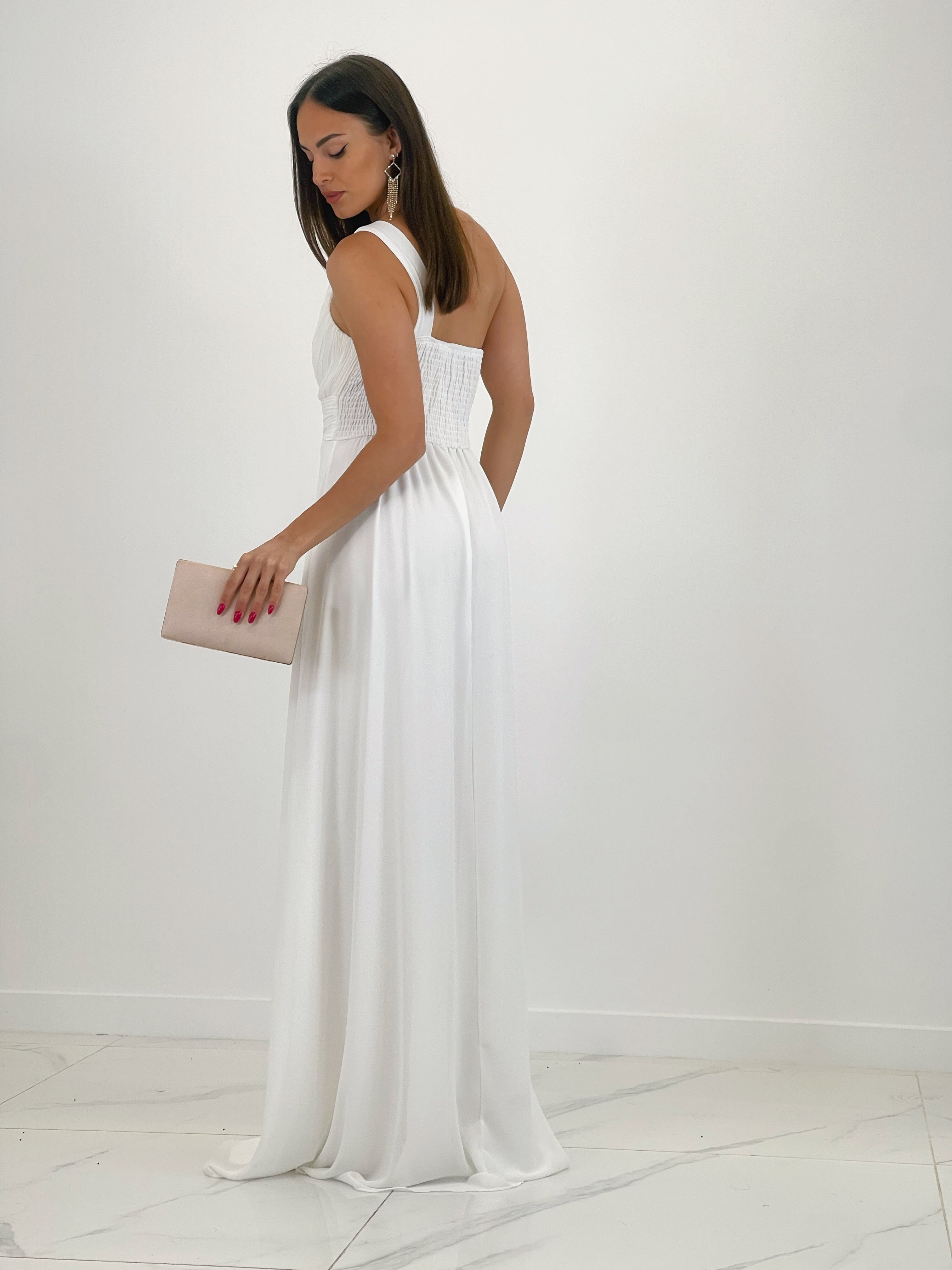 Vestido drapeado romano Julia Blanco