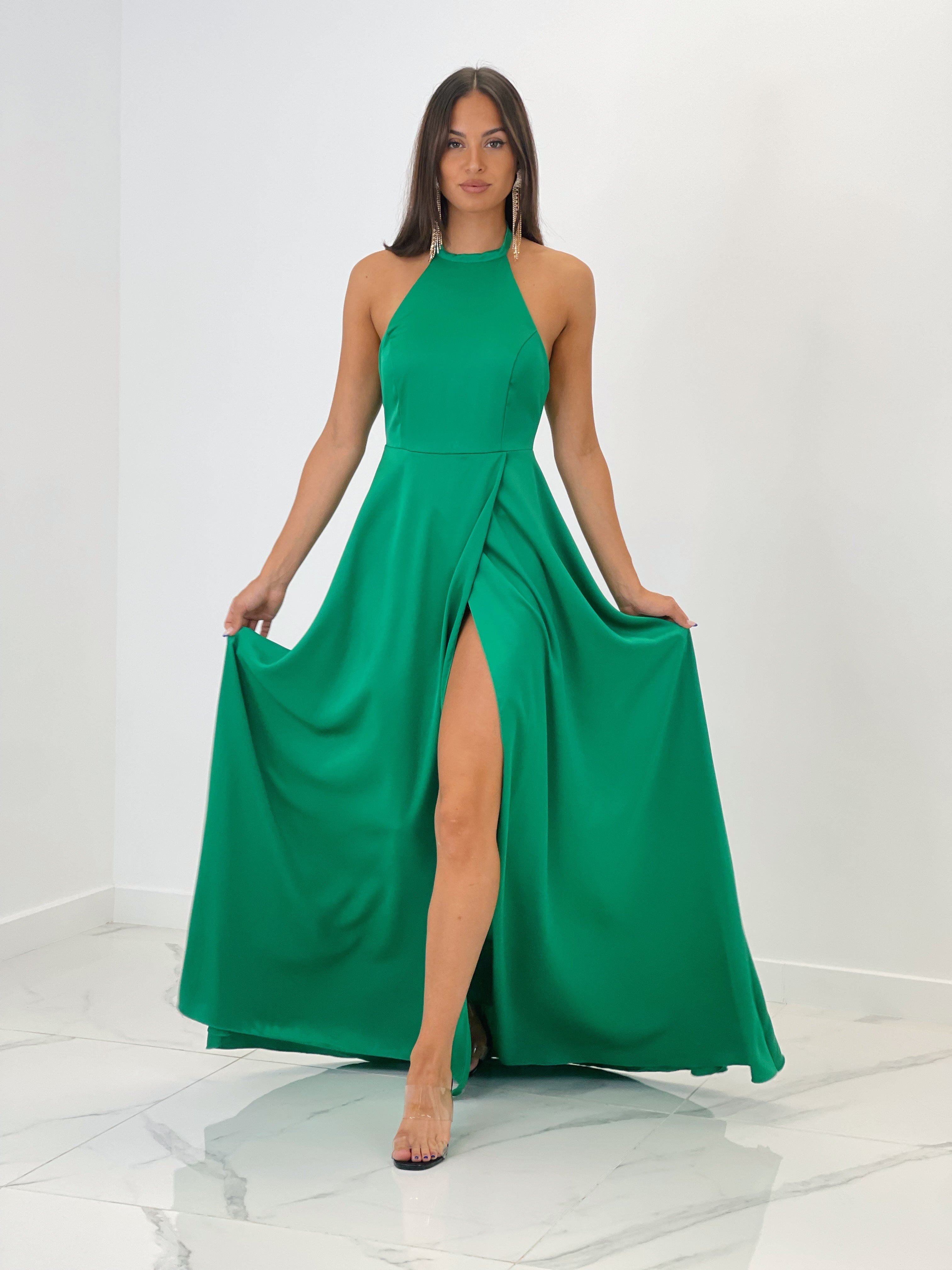 Vestido largo satén Silvia - Zebra&Maduixa®