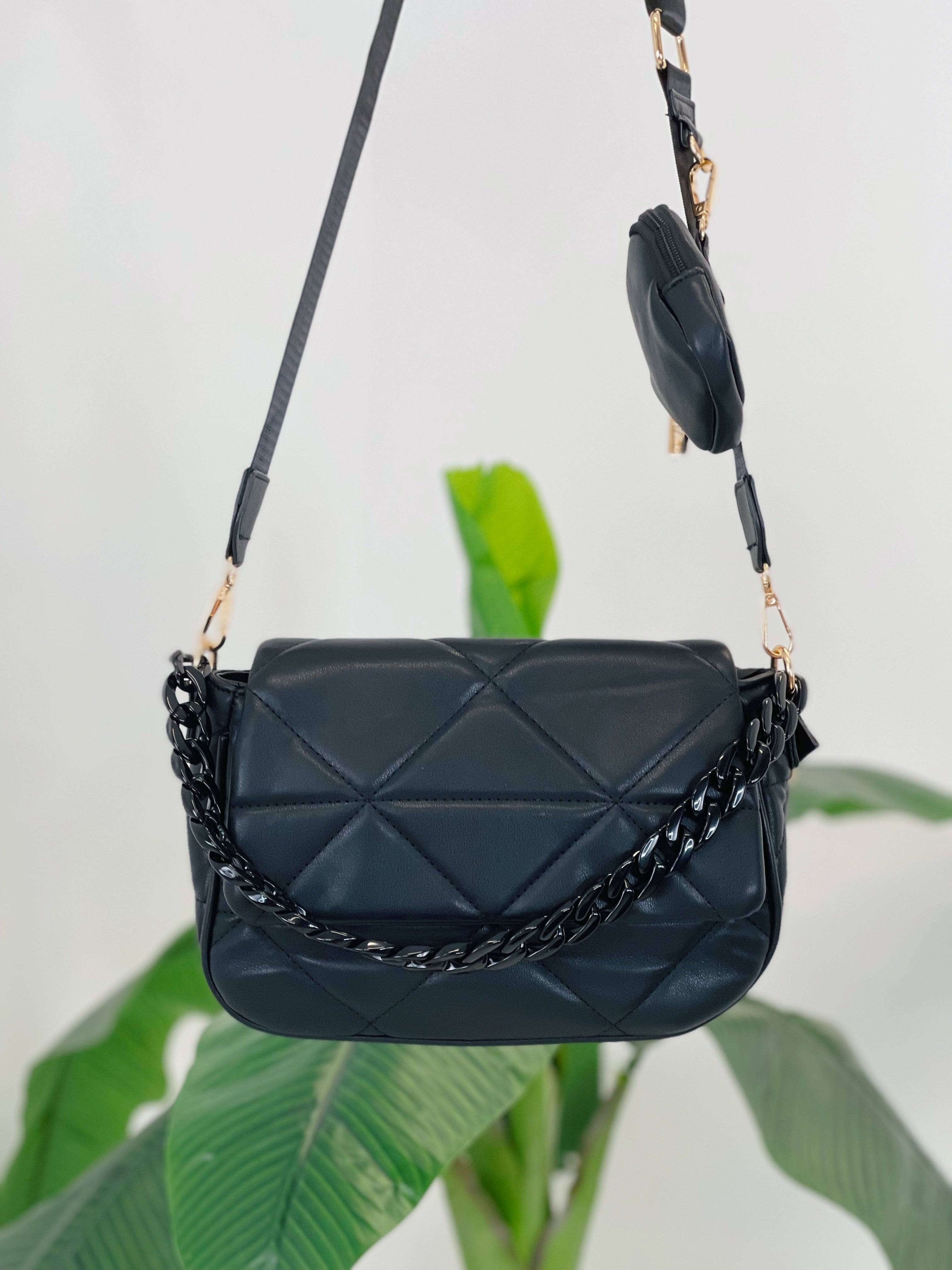 Bolso acolchado cadena cinta