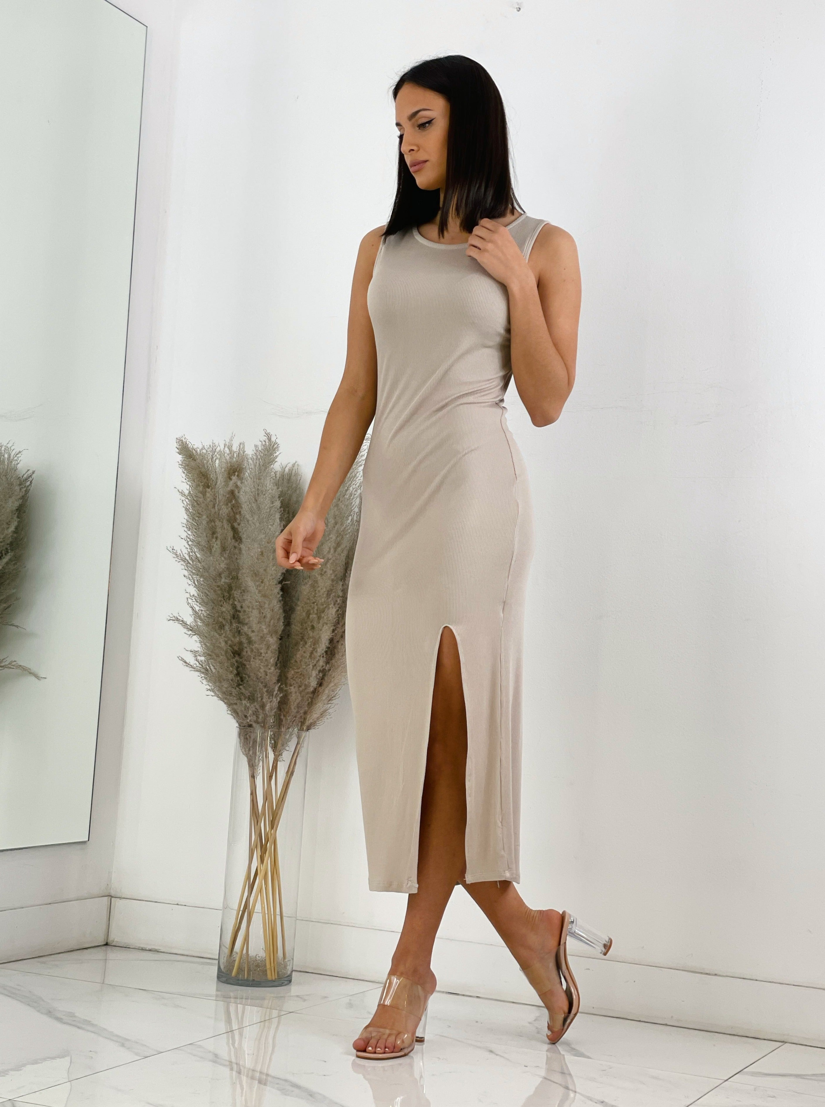 Vestido midi de canalé - Zebra&Maduixa®