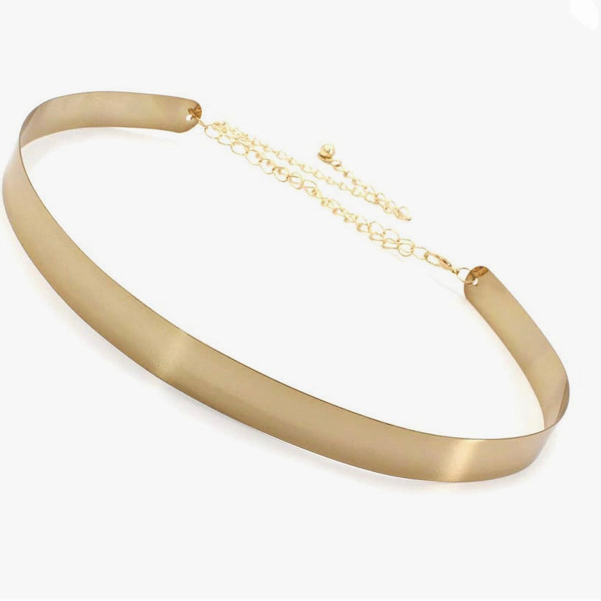 Cinturón metálico ancho dorado 1cm | Zebra&Maduixa