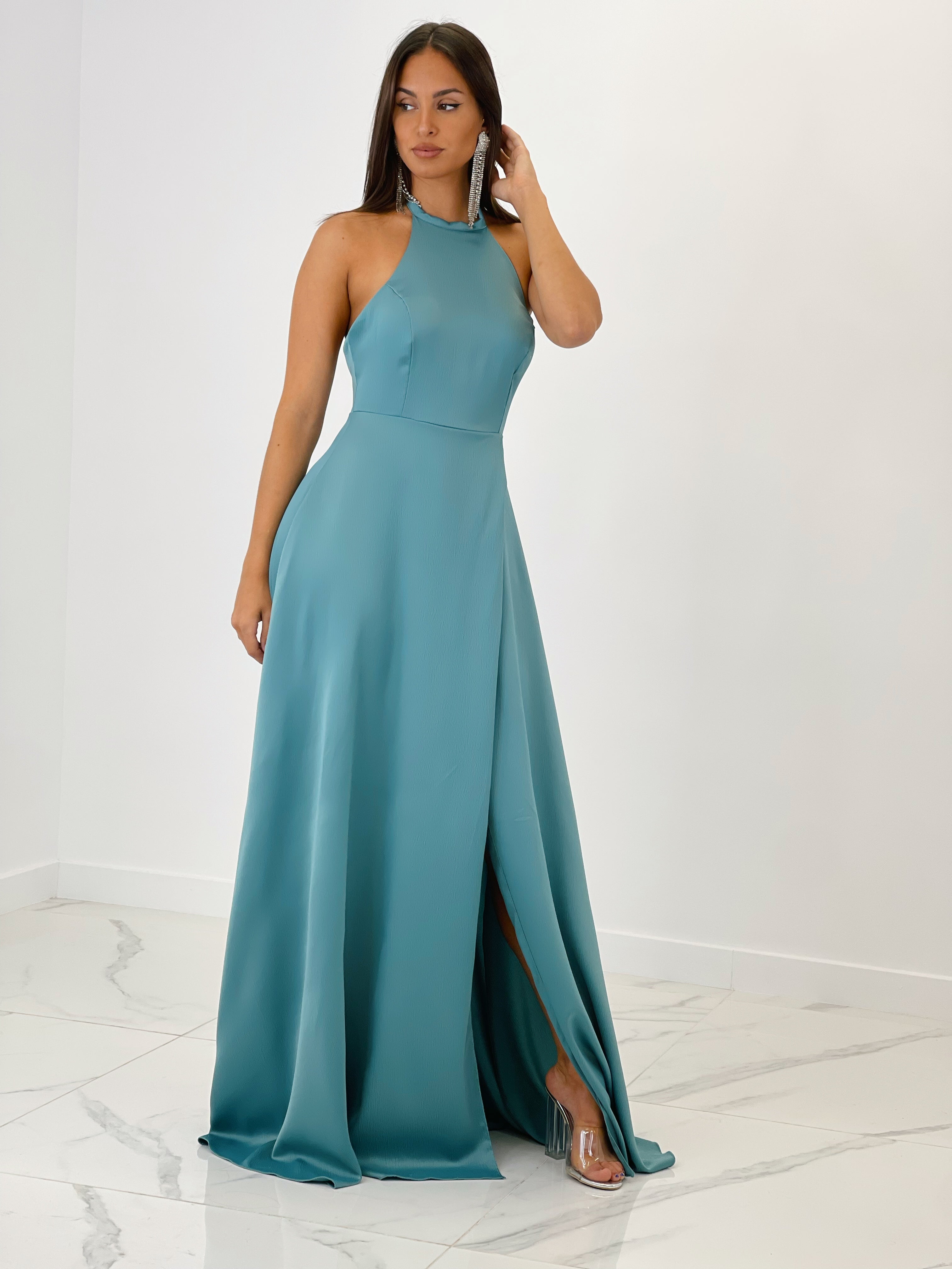 Vestido largo satén Silvia - Zebra&Maduixa®