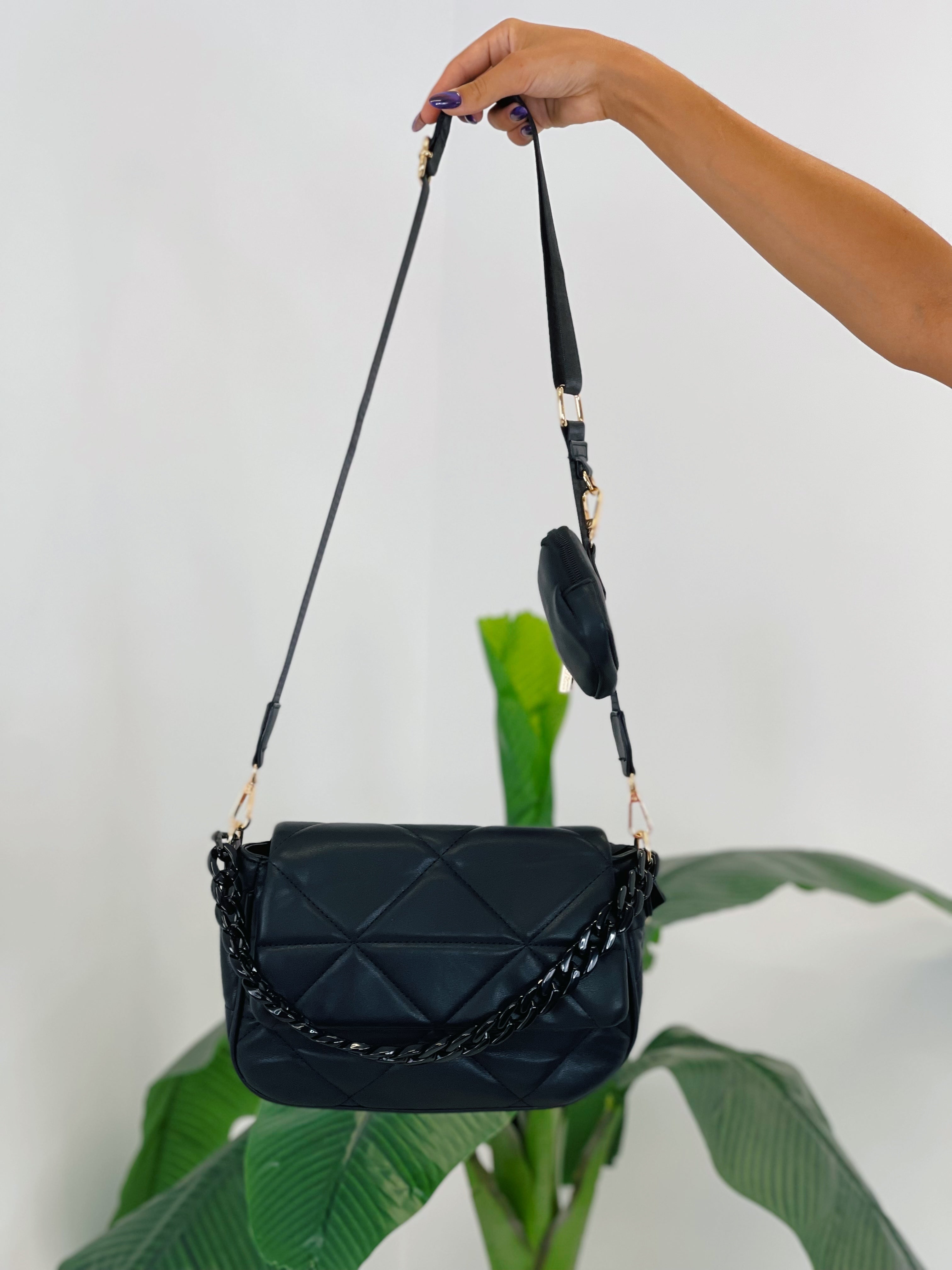 Bolso acolchado cadena cinta