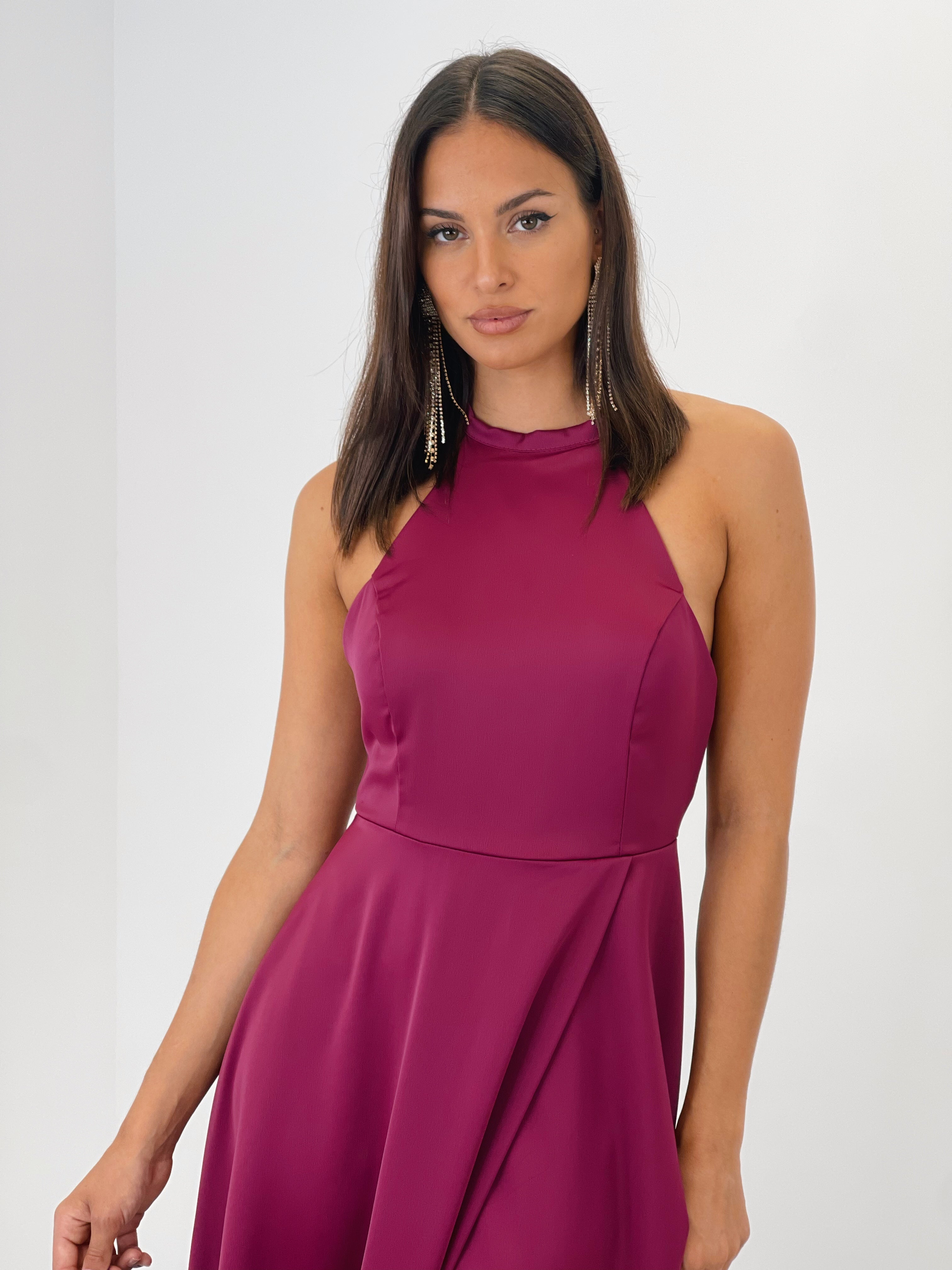 Vestido largo satén Silvia - Zebra&Maduixa®